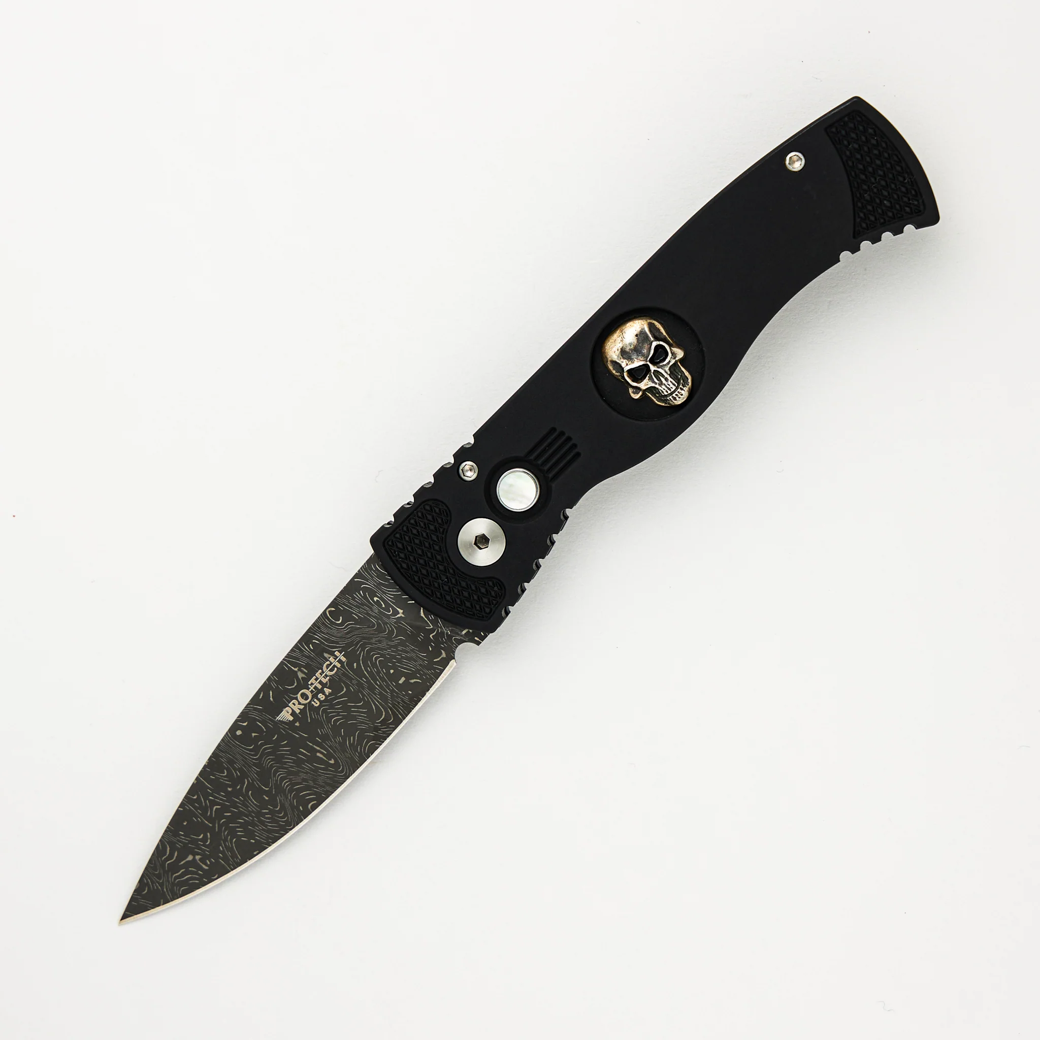 "Limited Edition" TR-2 - Black Aluminum Handle W/ Shaw Skull - Chad Nichols Blade - Custom #34 of 40