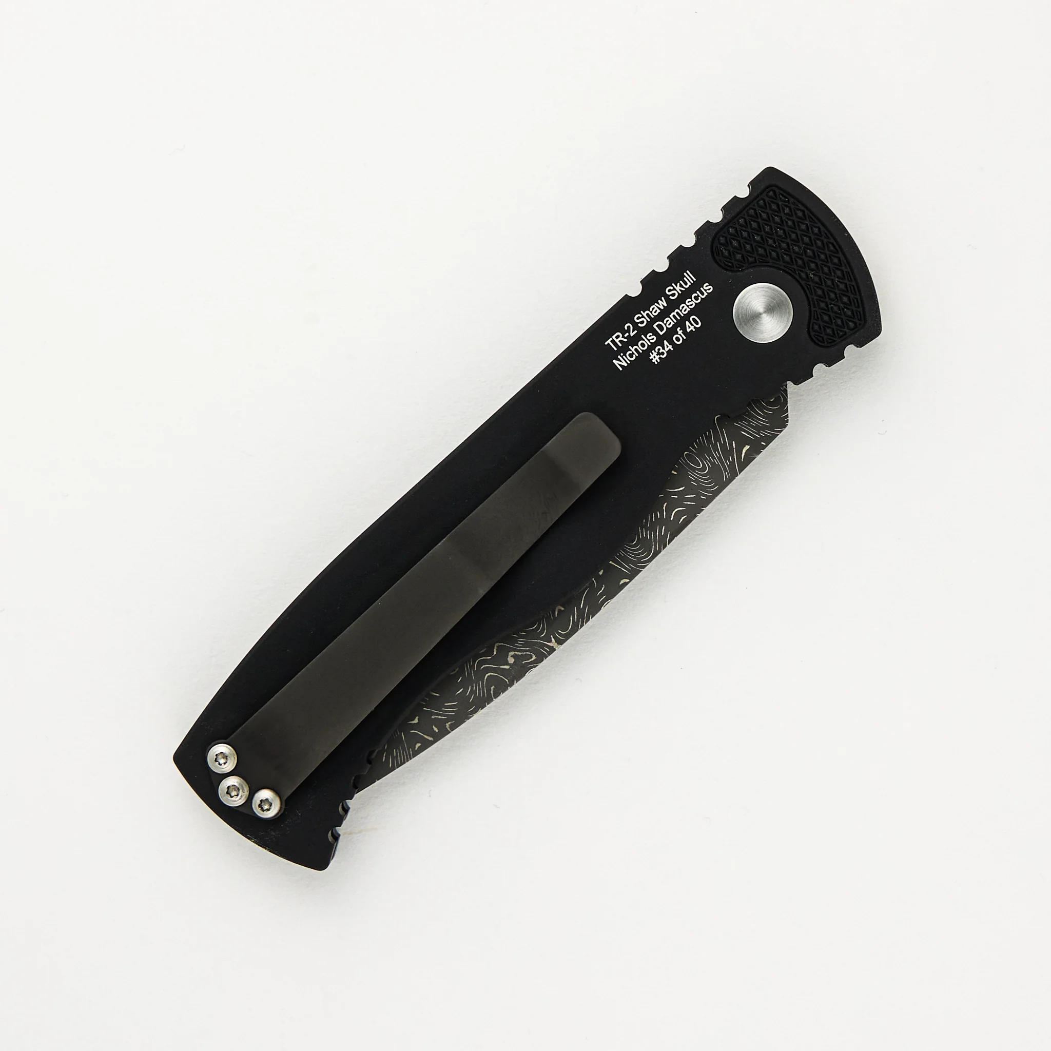 "Limited Edition" TR-2 - Black Aluminum Handle W/ Shaw Skull - Chad Nichols Blade - Custom #34 of 40 - Image 4
