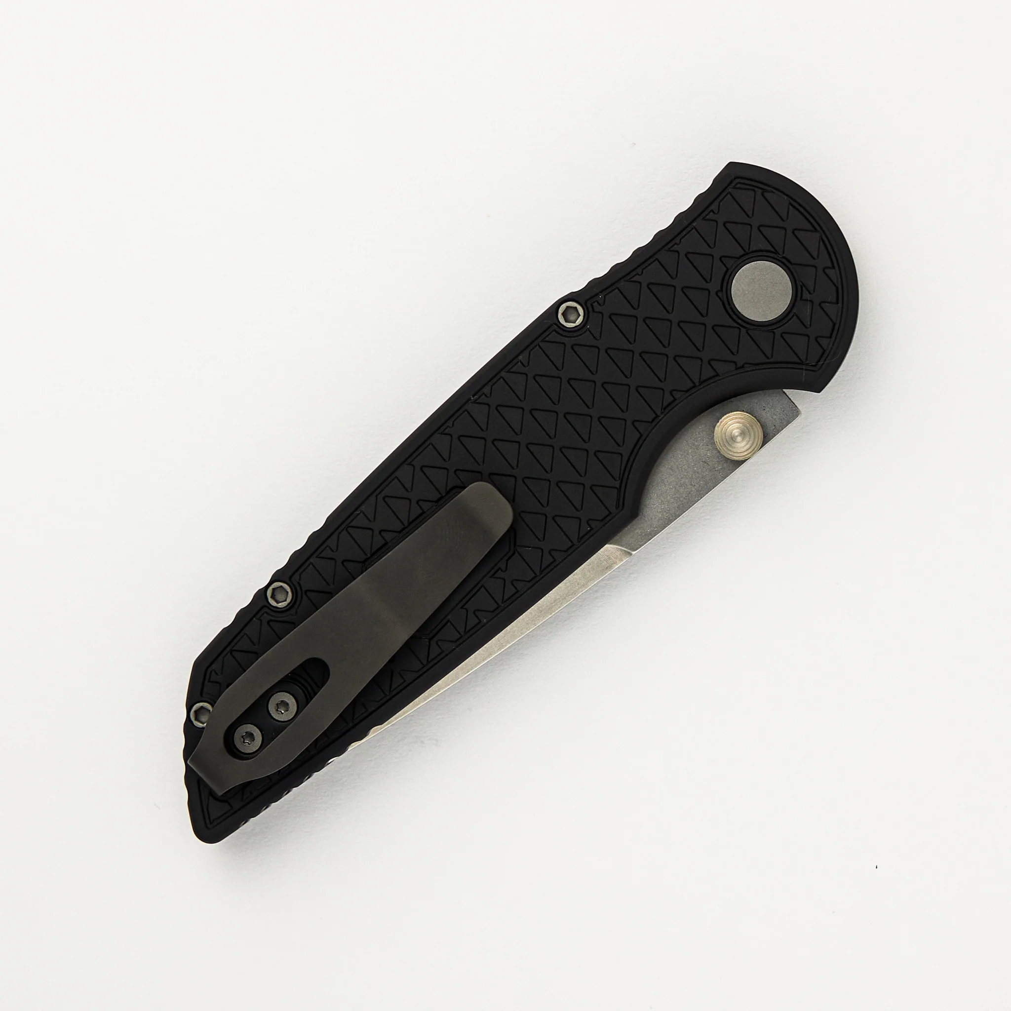 TR-3 Integrity - "Relic" Textured Black Aluminum Handle - S35VN Blade - INT105 - Image 4