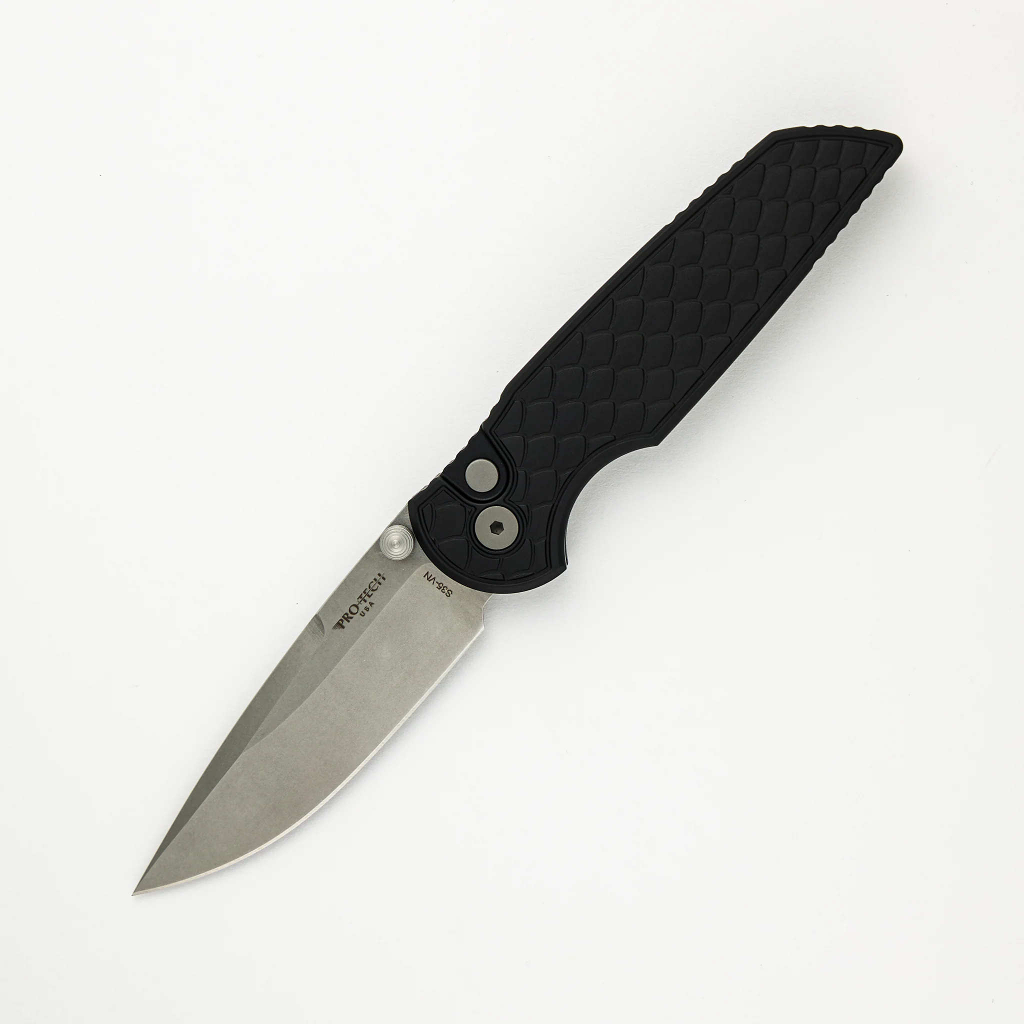 TR-3 Integrity - "Reptile" Textured Black Handle - S35VN Blade - INT105-REPTILE