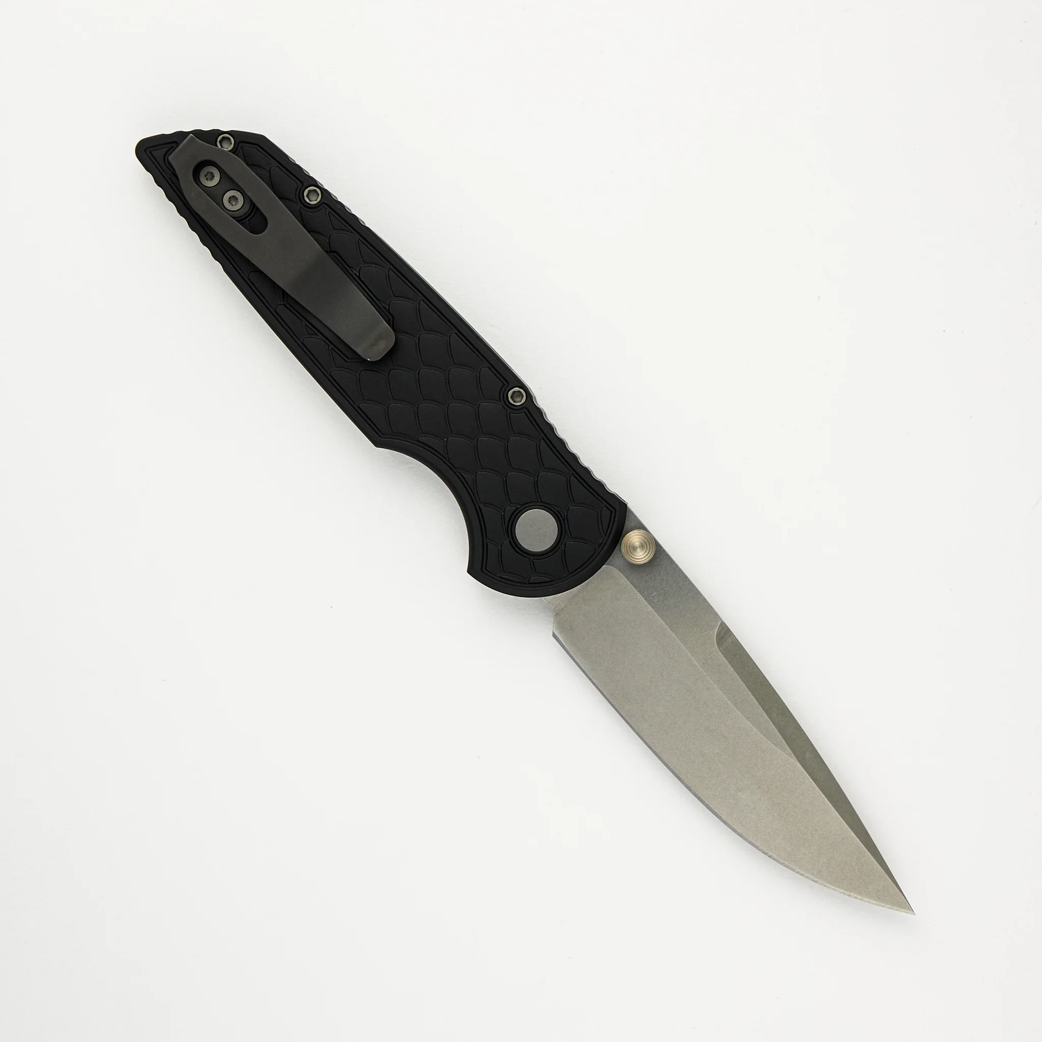 TR-3 Integrity - "Reptile" Textured Black Handle - S35VN Blade - INT105-REPTILE - Image 2