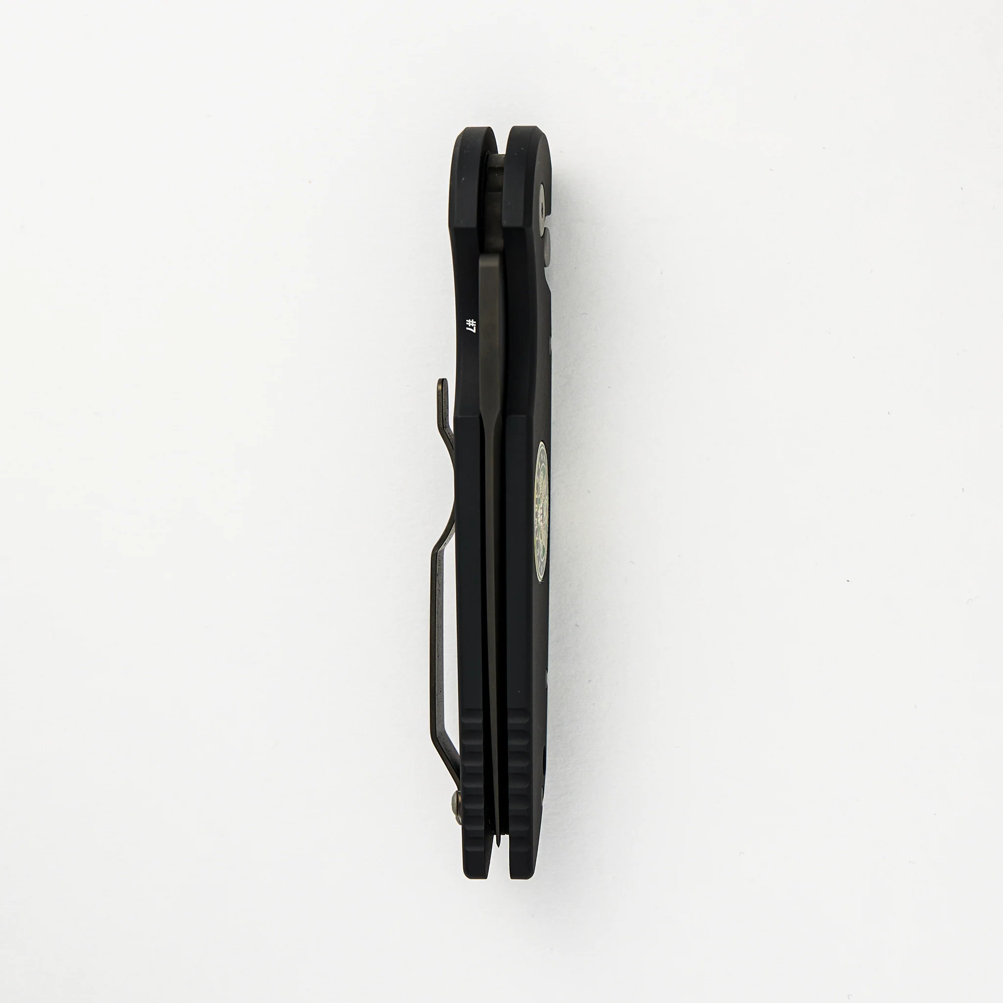 TR-3 U.S. Army MIL-A008 #7 Black Aluminum Handle W/ Officially Licensed U.S. Army Logo Inlay DLC Black Blade - Image 5