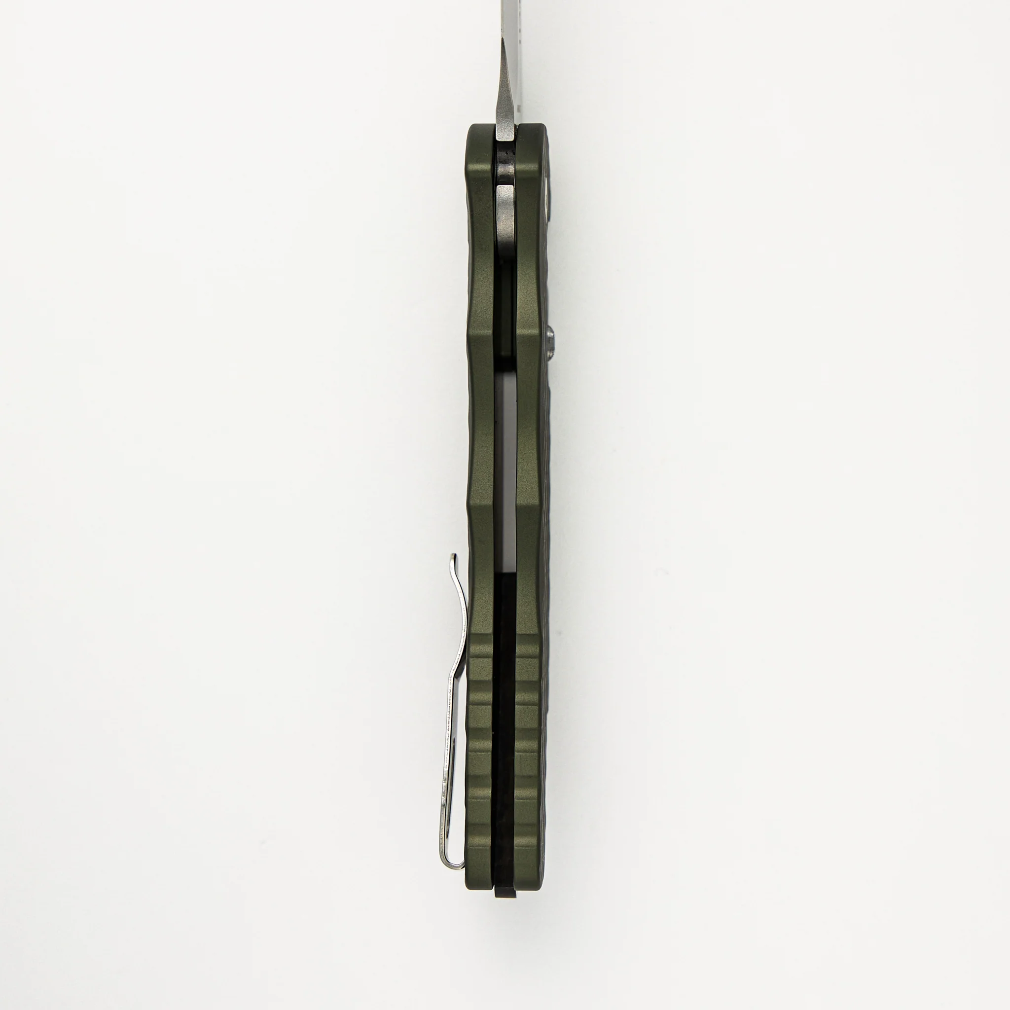 TR-4 - 2024.BLADEWEST.04 - Green Feather Texture Handle - Stonewash MagnaCut Blade - Image 6