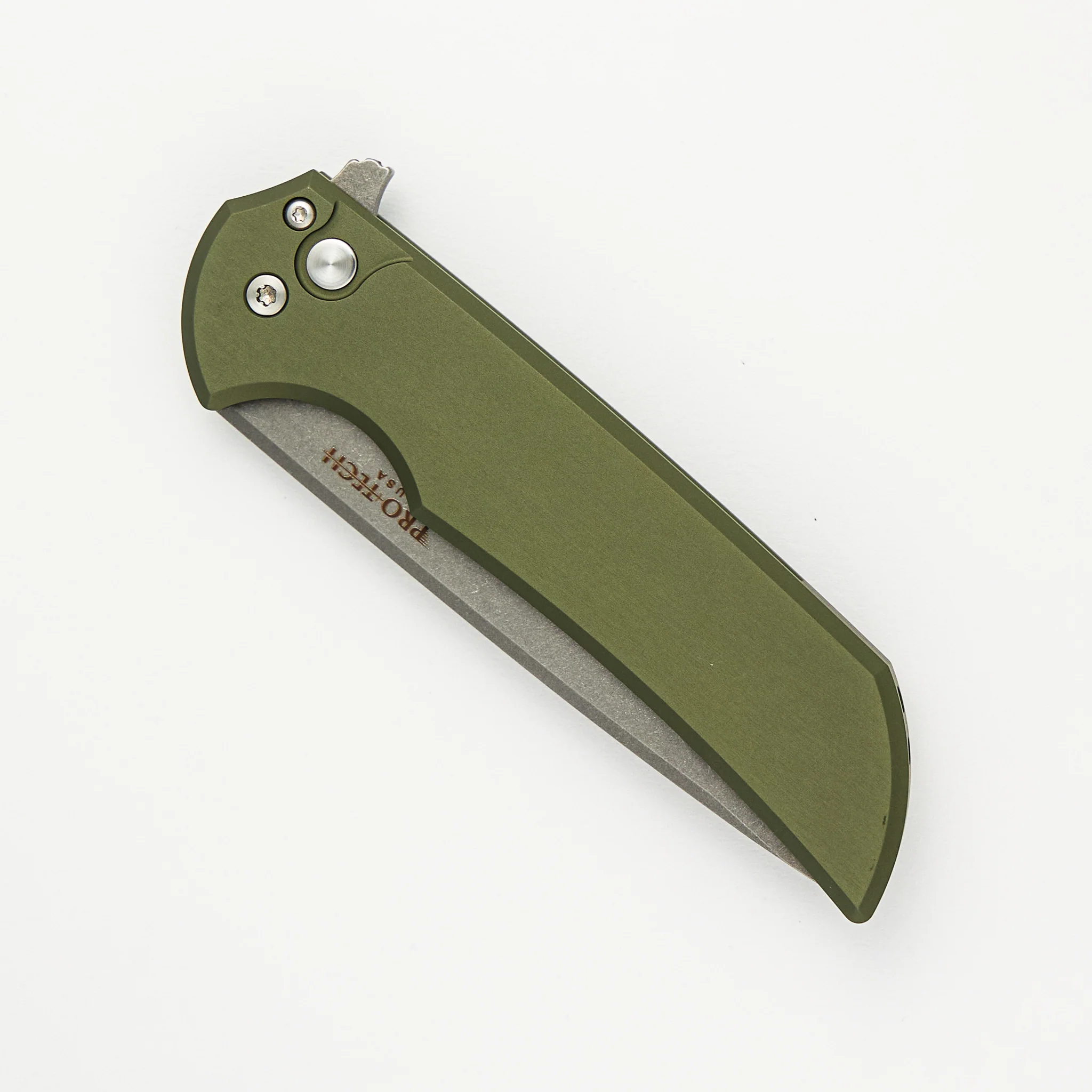 Malibu Flipper 5206 DLC Reverse Tanto CPM 20CV Blade & Pro-Tech/Drop Mordax OD Green CPM 20CV Blade - Image 4