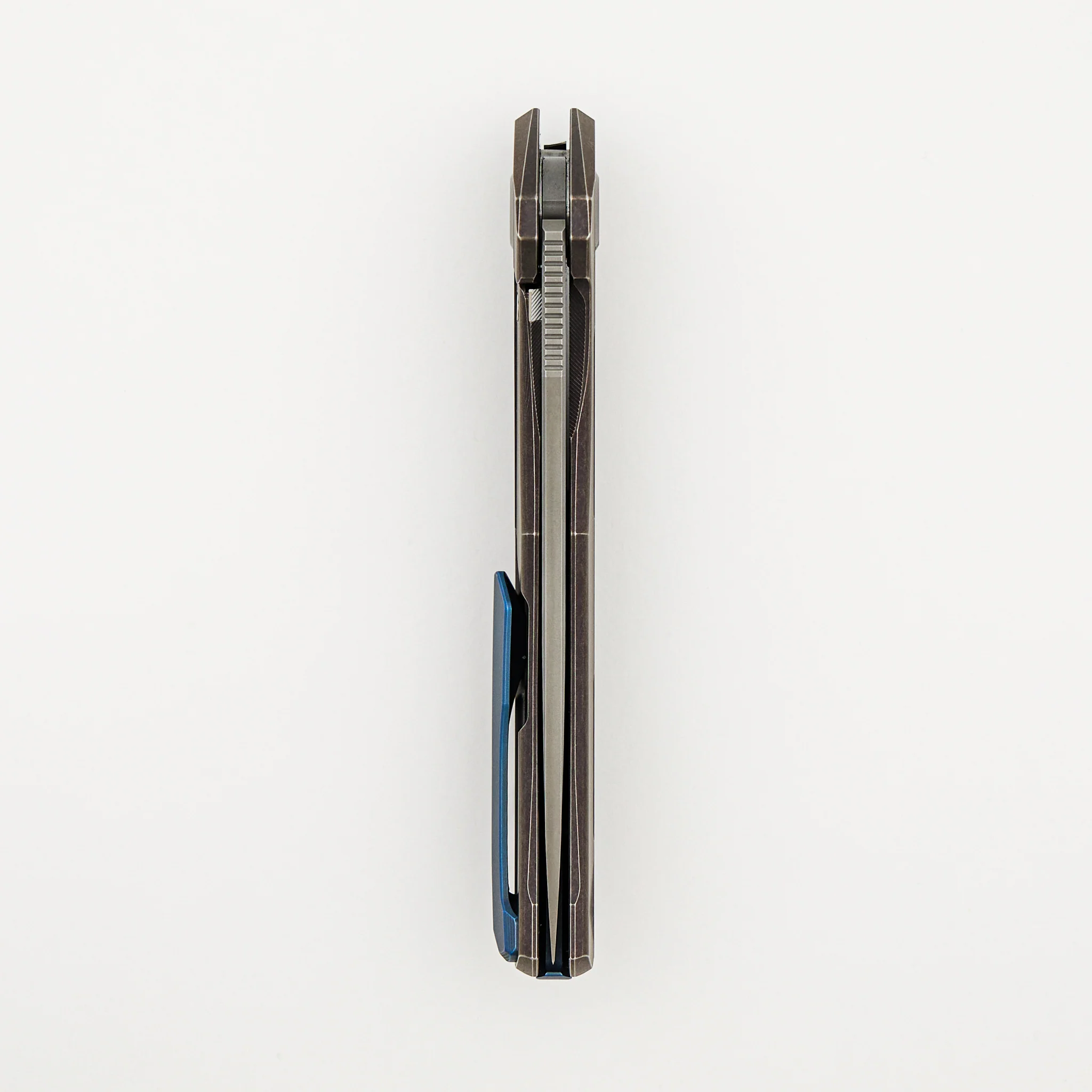 Quantum - M390 Blade - Bronze Ano Titanium Handle - Blue Ano Accents - MRBS - Image 5