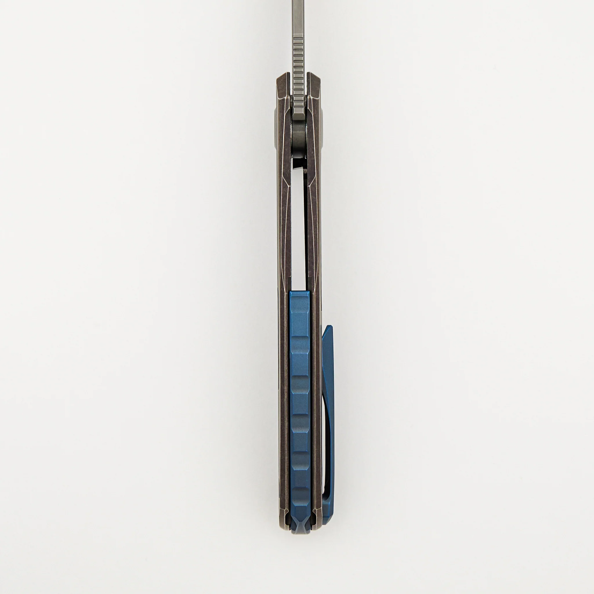 Quantum - M390 Blade - Bronze Ano Titanium Handle - Blue Ano Accents - MRBS - Image 7