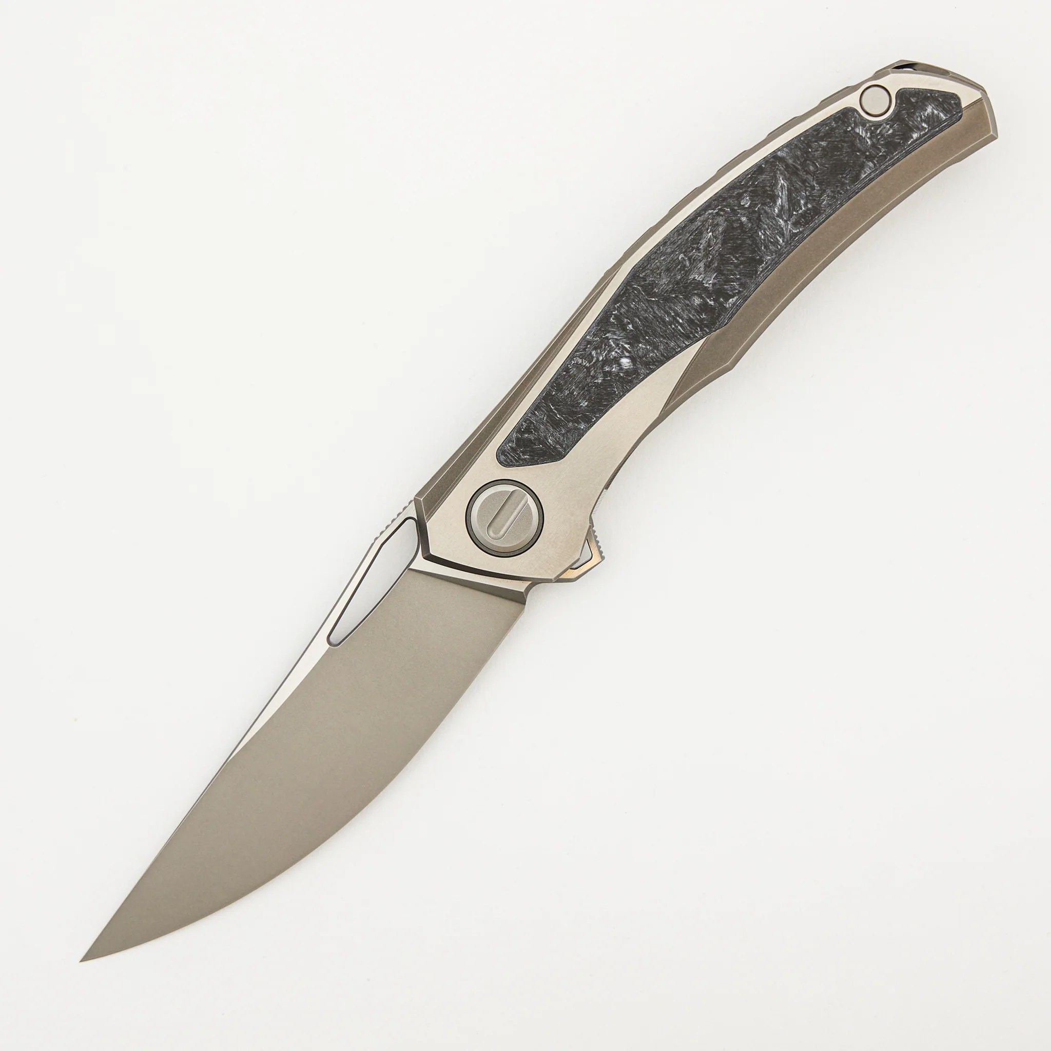 Quantum WKM - Titanium/White CarboTi Handle - S90V Blade - SRRBS