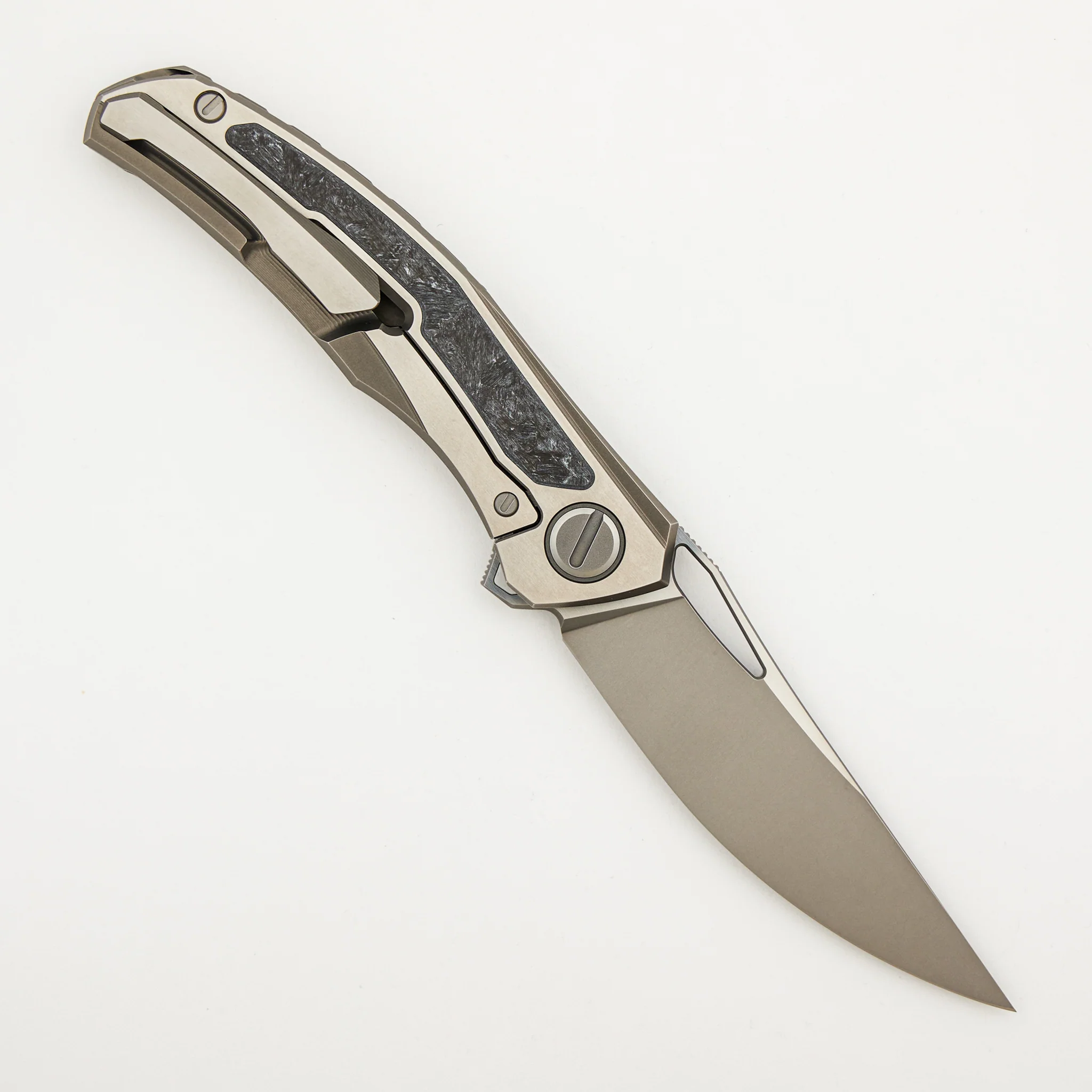 Quantum WKM - Titanium/White CarboTi Handle - S90V Blade - SRRBS - Image 2