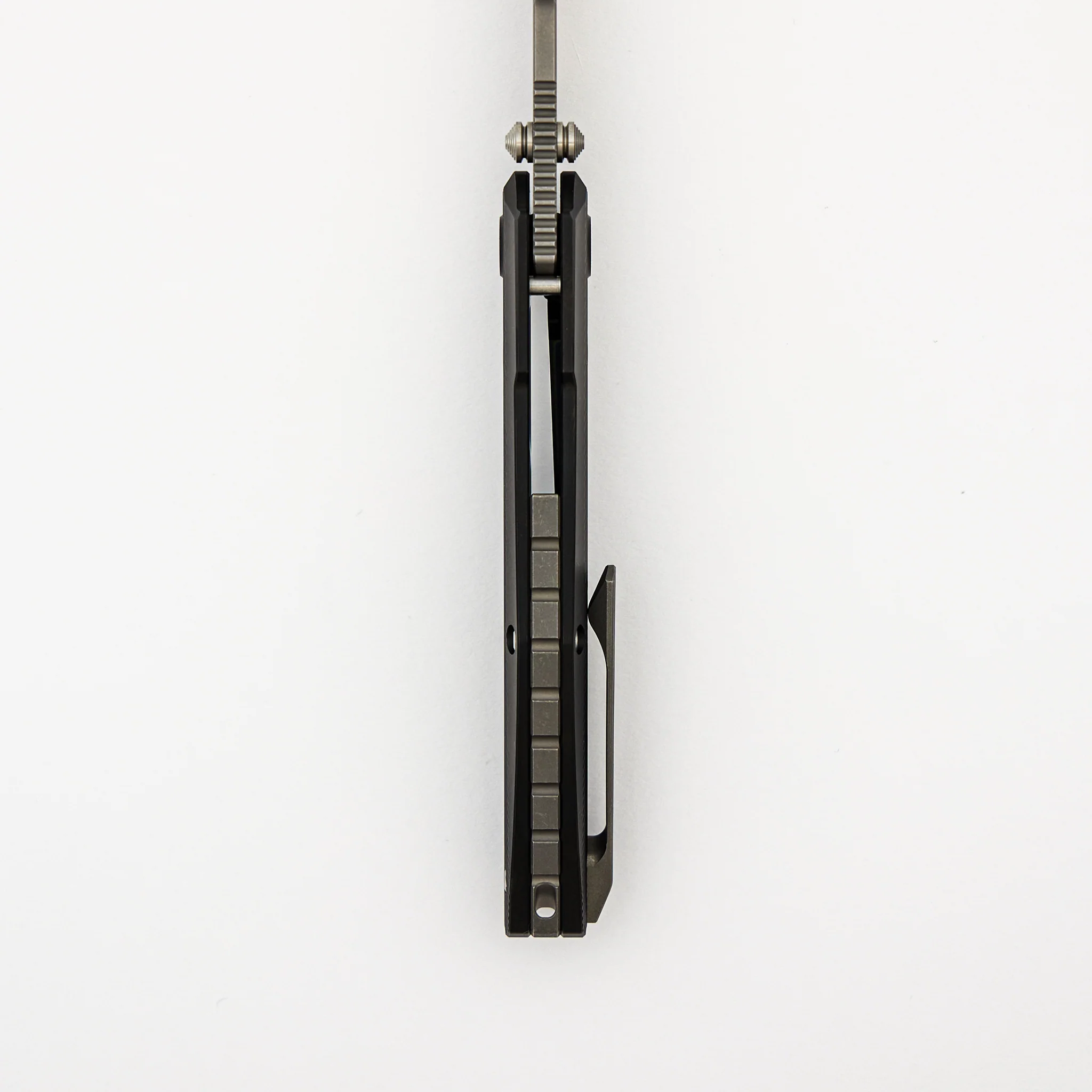 Raiden R2 - Milled Lines Titanium Black PVD Handle - Dark Stonewash W/ Satin Flats MagnaCut Blade - Image 7