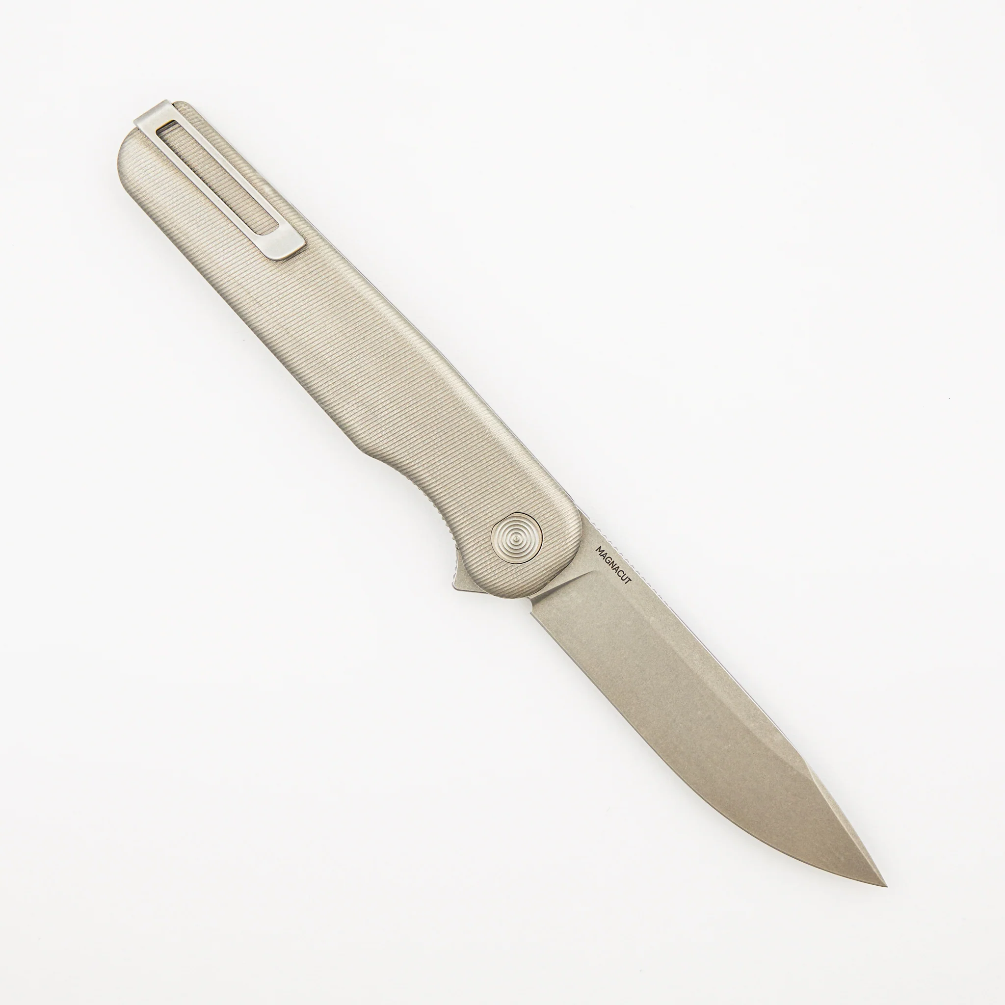 Rockwall Flipper - MagnaCut Blade - Titanium Handle - Silver Hardware - Image 2