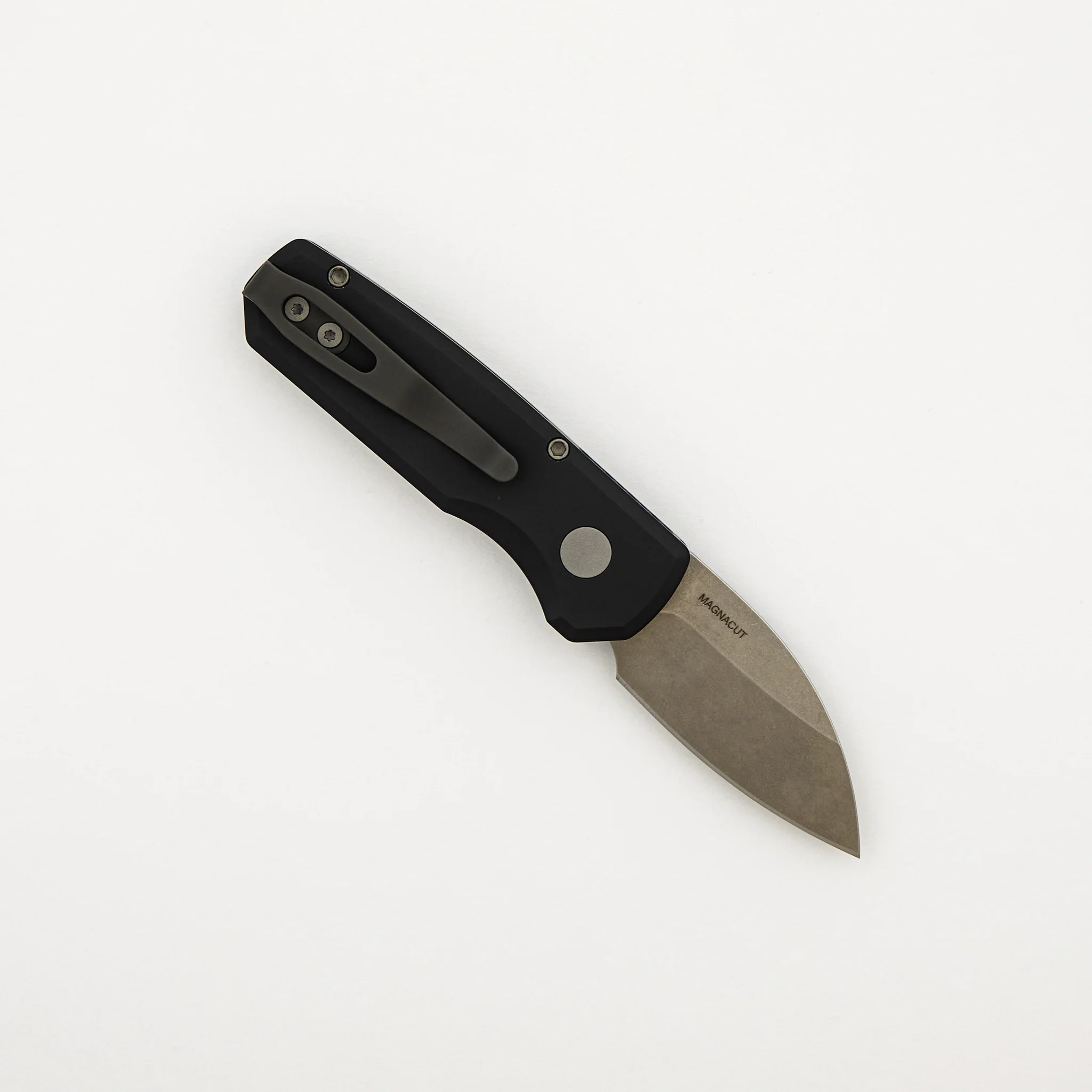 Runt 5 - Black Aluminum Handle - Stonewash Magnacut Wharncliffe Blade - R5301 - Image 2