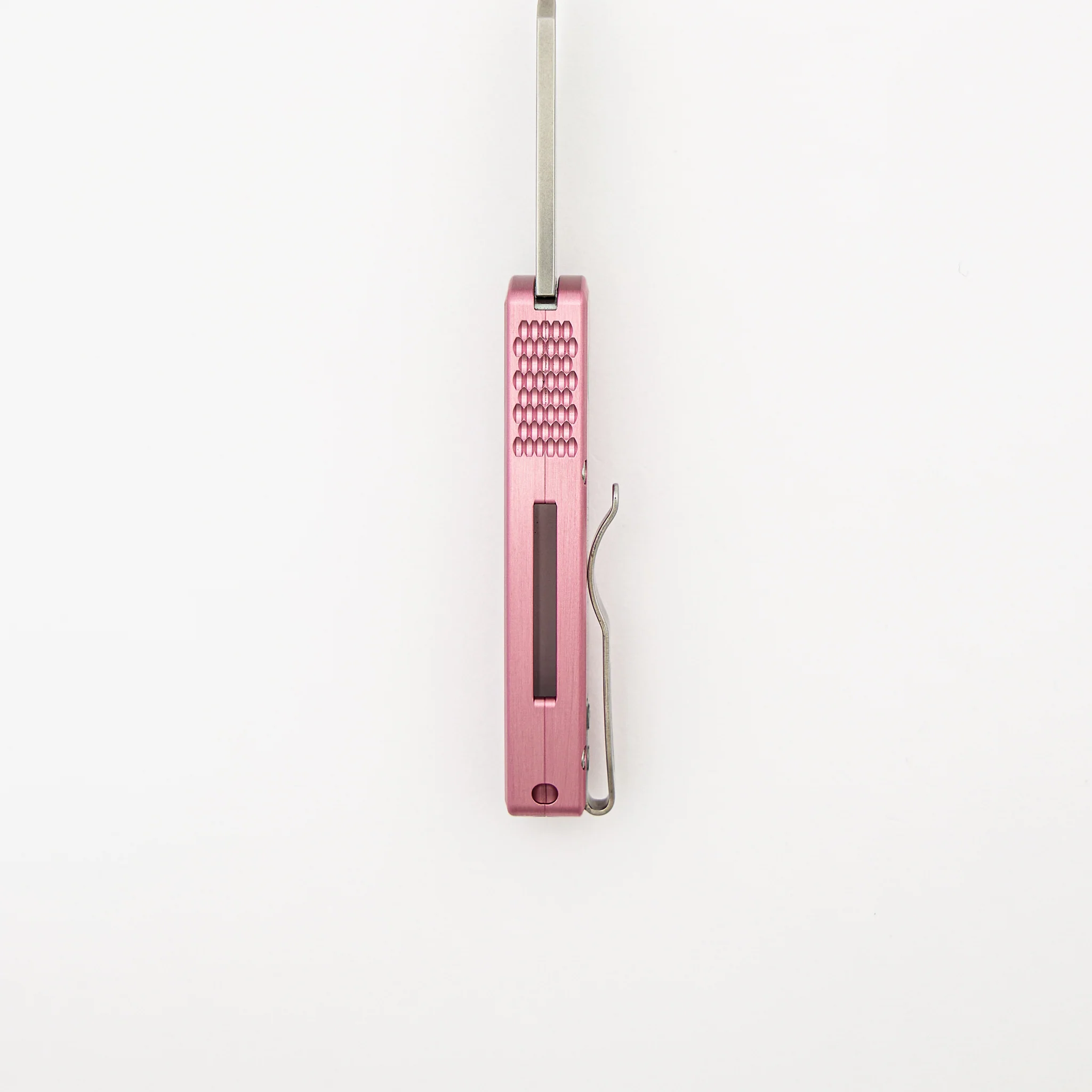 Runt 5 - Satin Pink Aluminum Handle - Stonewash 20-CV Reverse Tanto Blade - R5201-PINK - Image 7