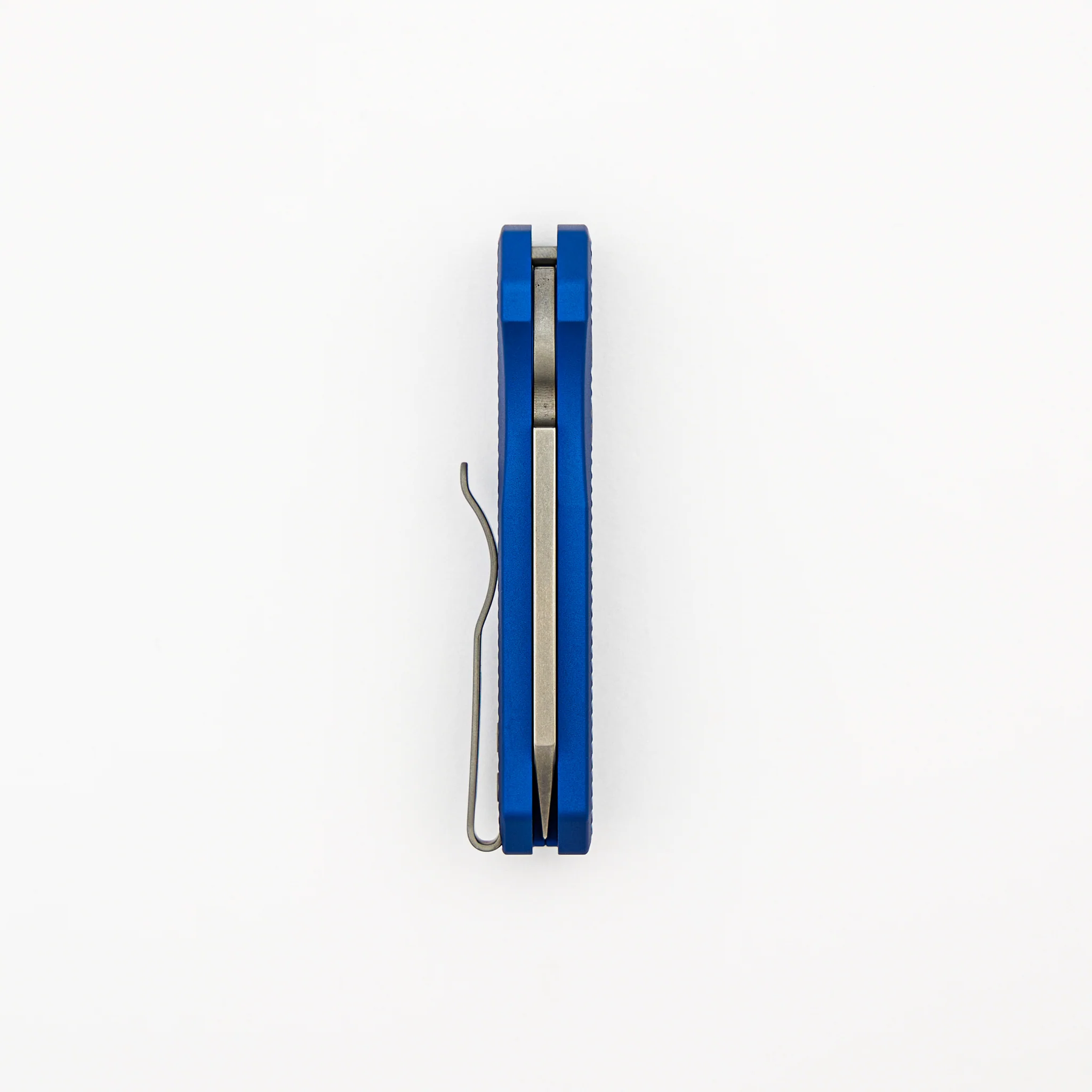 Runt 5 - Textured Blue Aluminum Handle - Stonewash 20-CV Reverse Tanto Blade - R5205-BLUE - Image 5