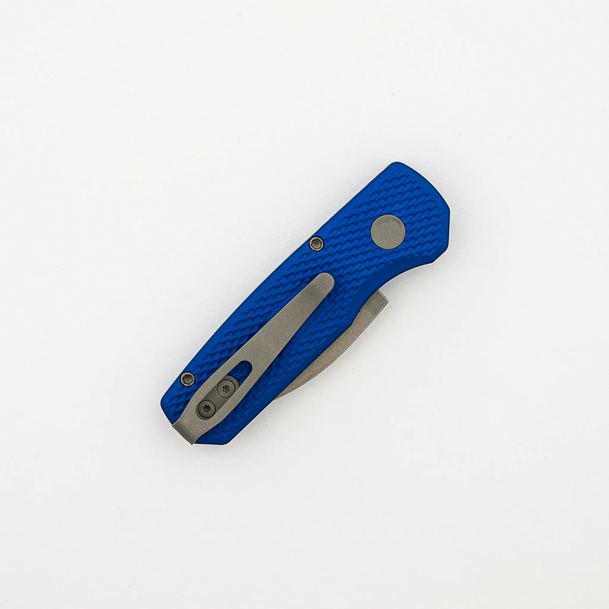 Runt 5 - Textured Blue Handle - Stonewash MagnaCut Wharncliffe Blade - R5305-BLUE - Image 4