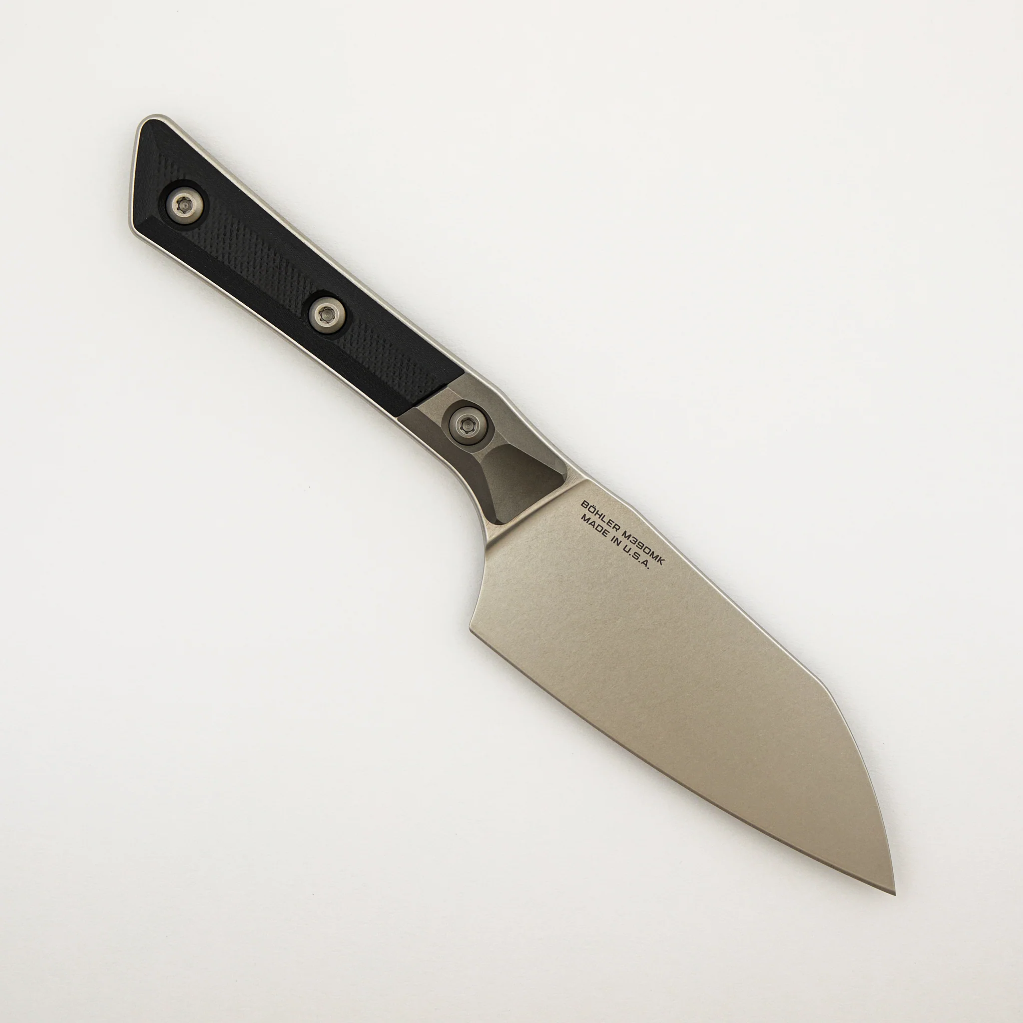 Santoku 4" - G-10 Black - Bead Blast Bolster - Stonewash Standard - 3300B-10 BK - Image 2