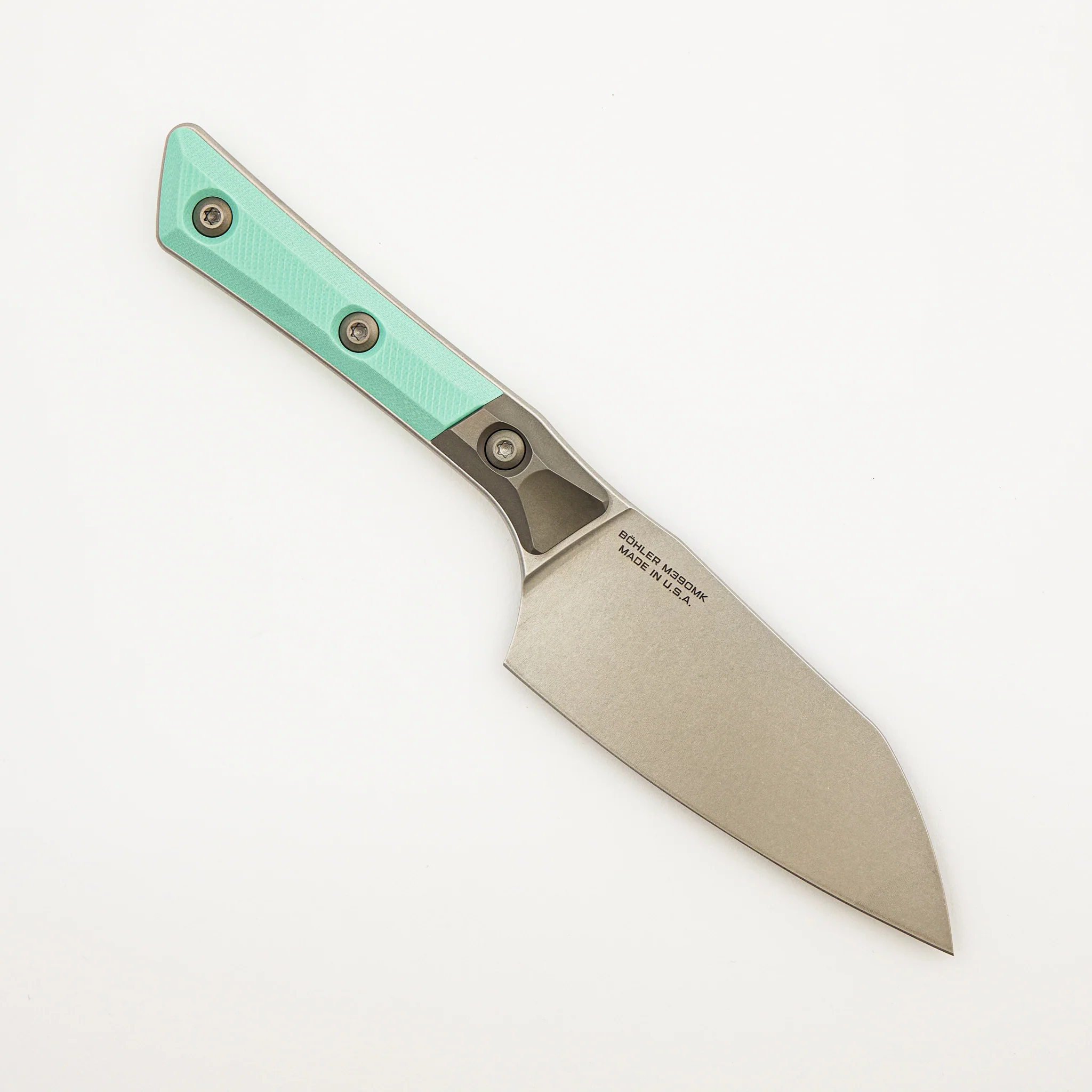 Santoku 4" - G-10 Caribbean Blue - Bead Blast Bolster - Stonewash Standard - 3300B-10 CA - Image 2