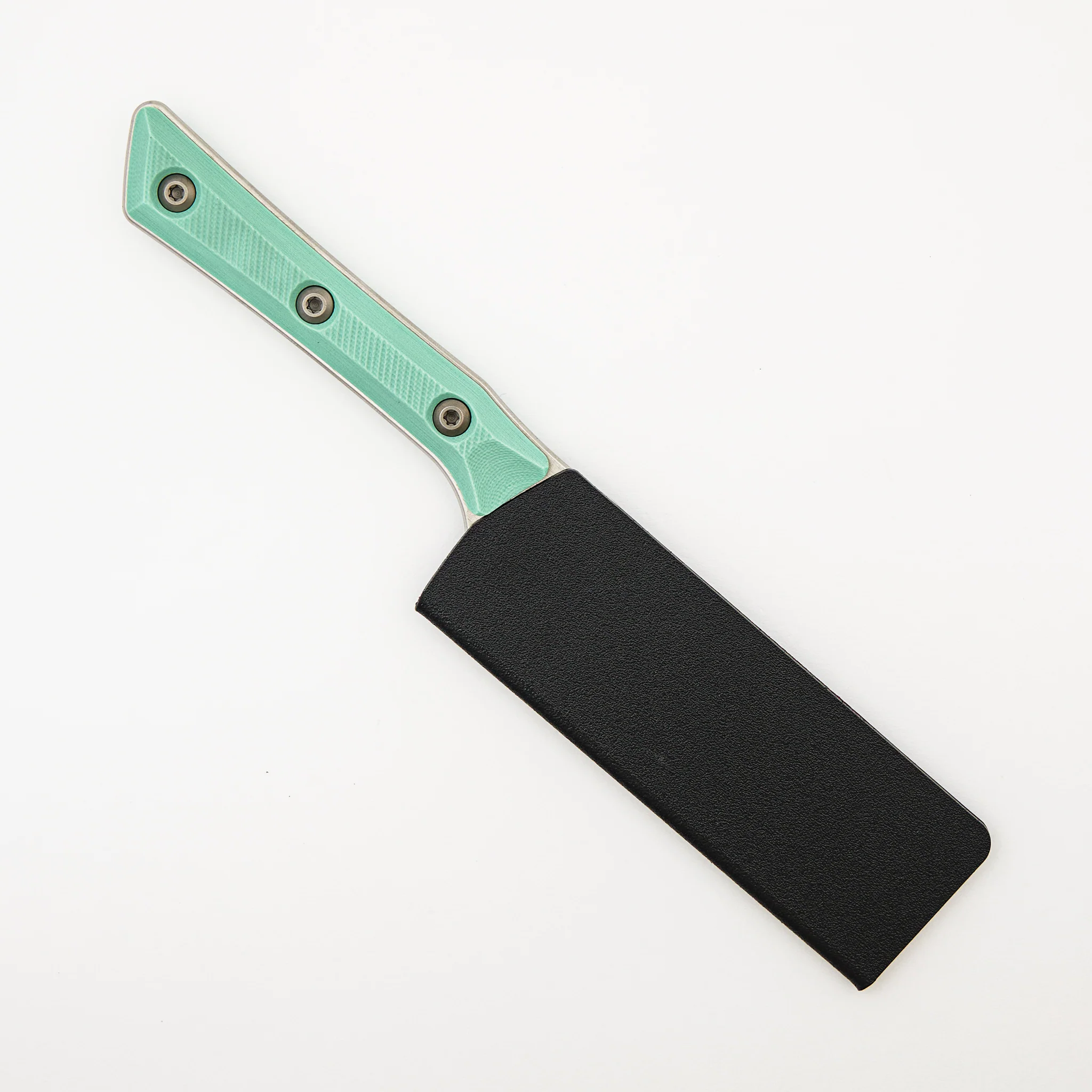 Santoku 4" - G-10 Caribbean Blue - Stonewash Standard - 3300-10 CA - Image 4
