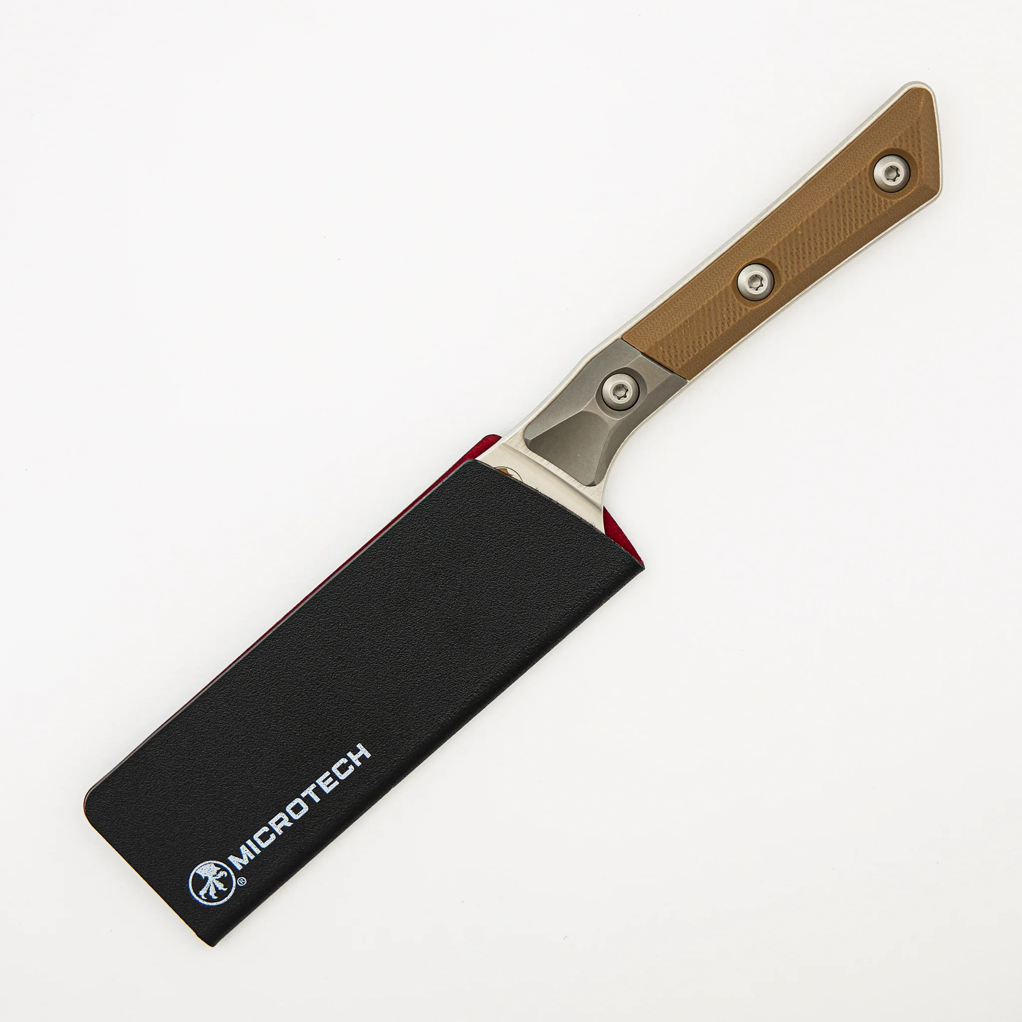Santoku 4" - G-10 Coyote Tan - Bead Blast Bolster - Stonewash Standard - 3300B-10 CE - Image 3