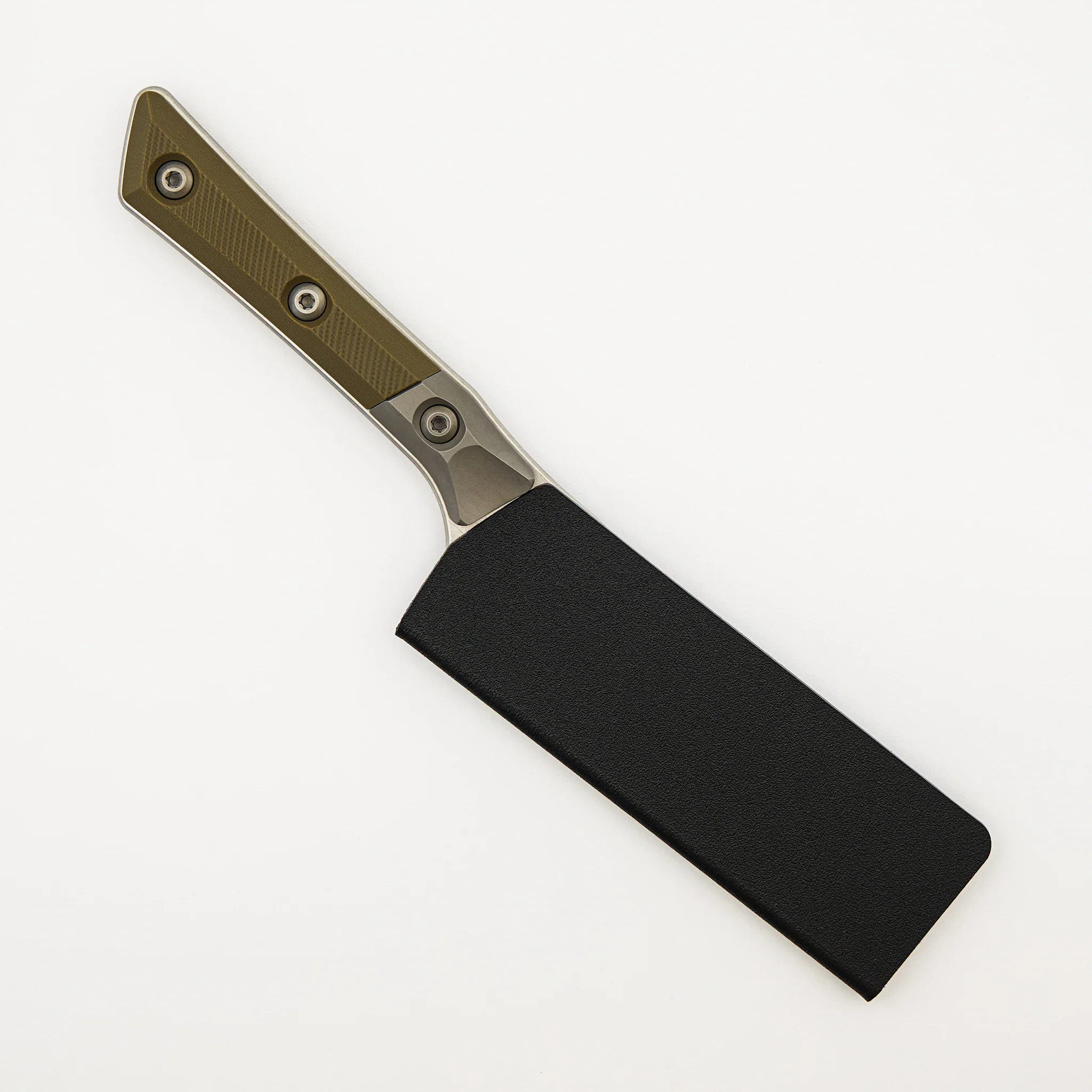 Santoku 4" - G-10 OD Green - Bead Blast Bolster - Stonewash Standard - 3300B-10 OD - Image 4
