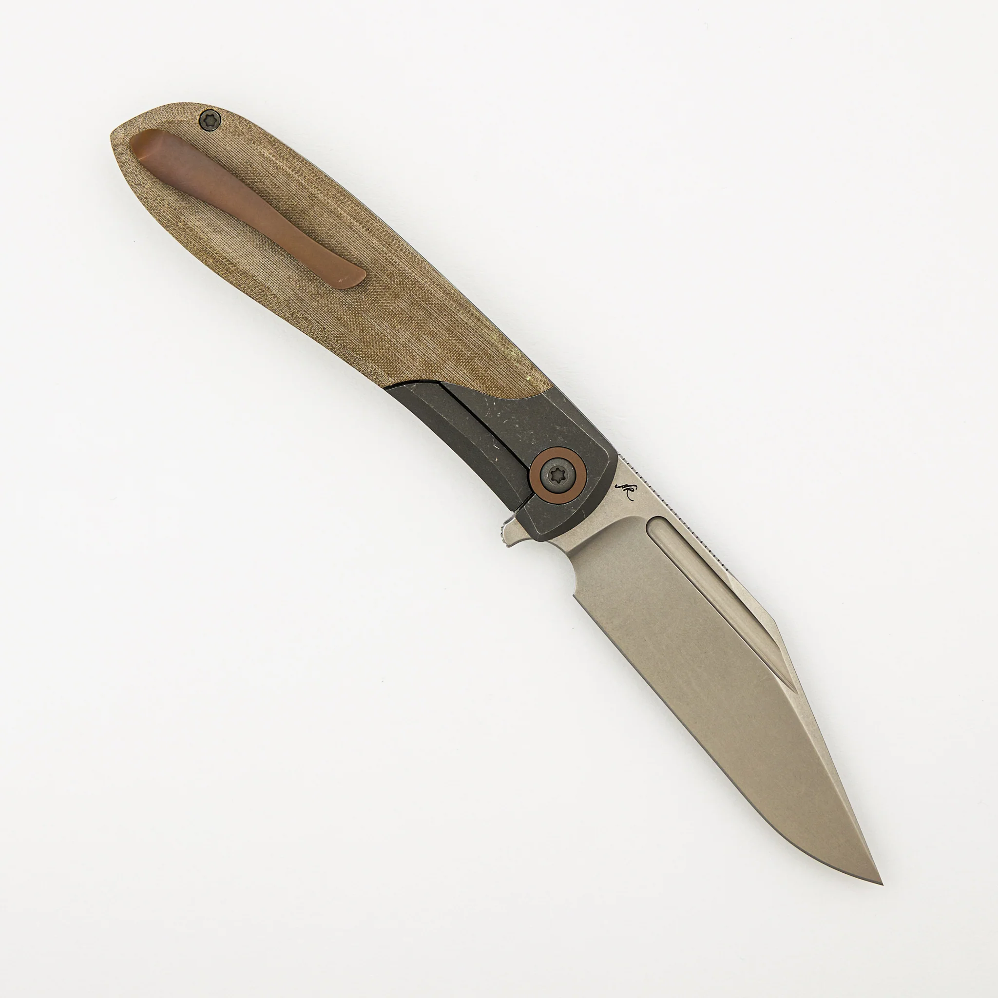 Scuffle - Green Linen Micarta - S90V Blade - Image 2