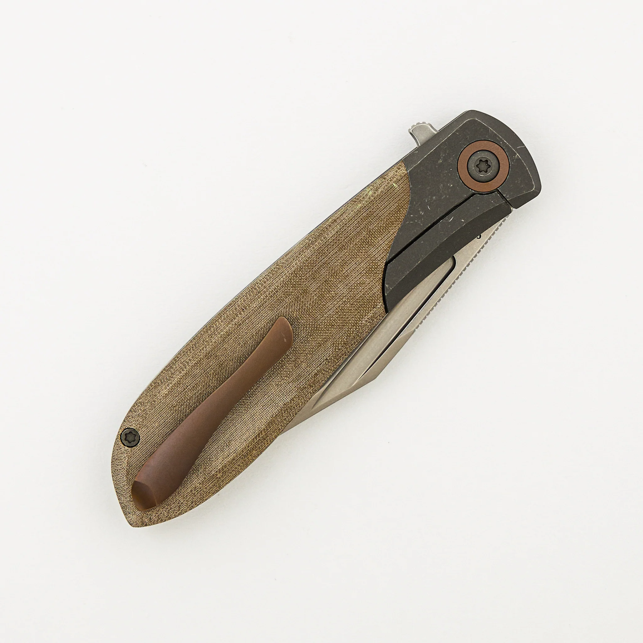 Scuffle - Green Linen Micarta - S90V Blade - Image 4