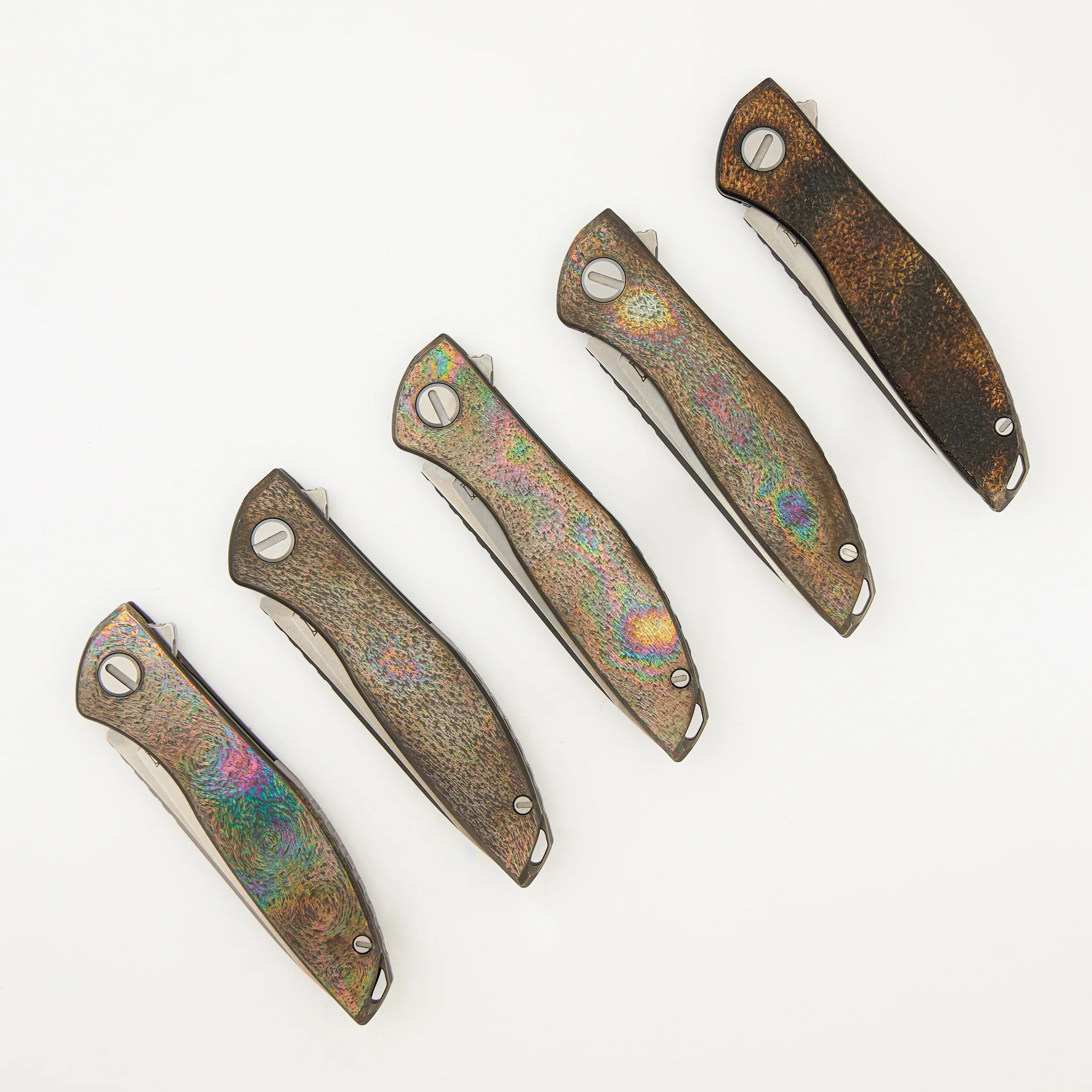 Sharknivco Finish NeOn "Avocado" - Titanium Handle - M390 Blade - MRBS - Completed - Image 9