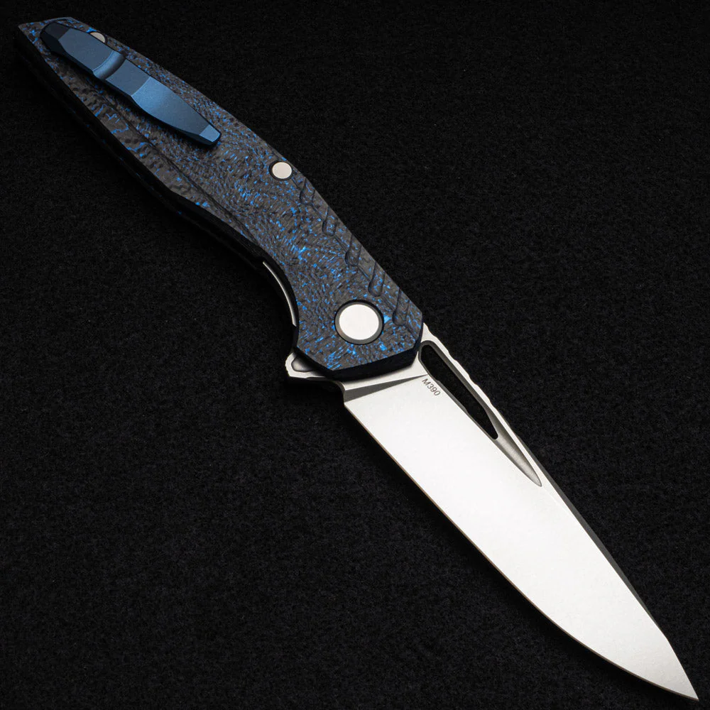 111 GEN 5 – M390 BLADE – BLUE CARBON FIBER HANDLE – MRBS - Image 2