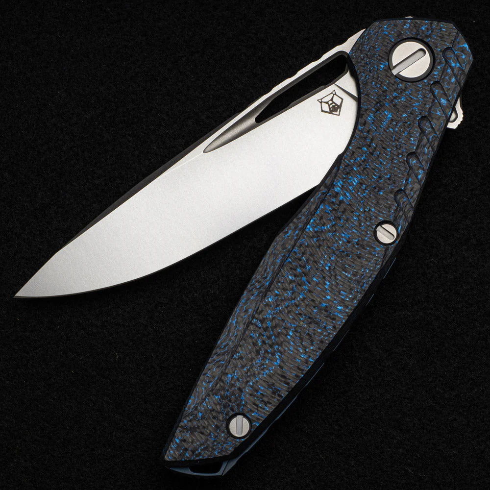 111 GEN 5 – M390 BLADE – BLUE CARBON FIBER HANDLE – MRBS - Image 3