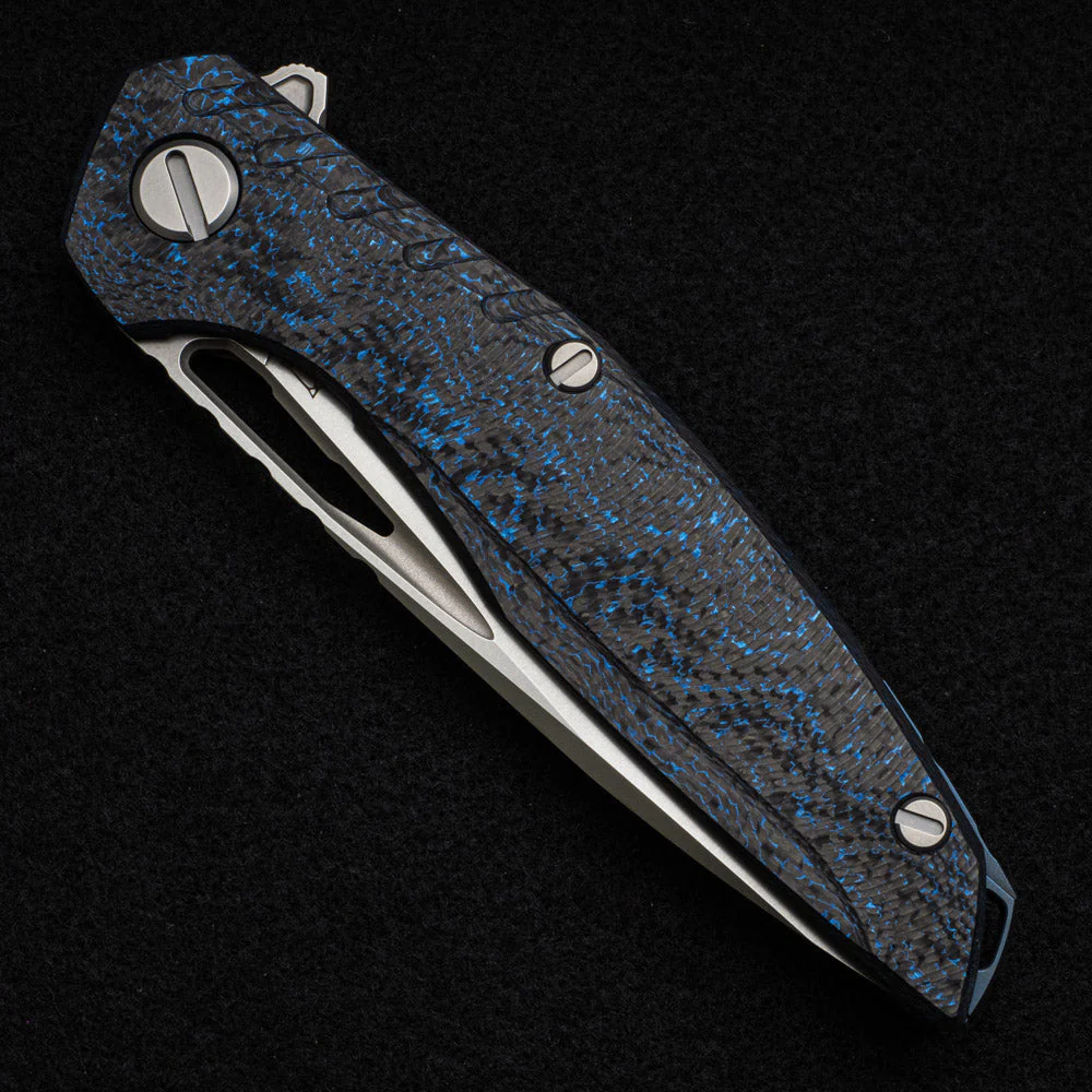 111 GEN 5 – M390 BLADE – BLUE CARBON FIBER HANDLE – MRBS - Image 4