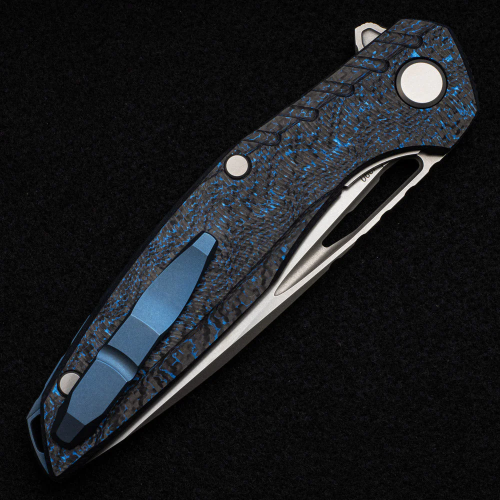 111 GEN 5 – M390 BLADE – BLUE CARBON FIBER HANDLE – MRBS - Image 5