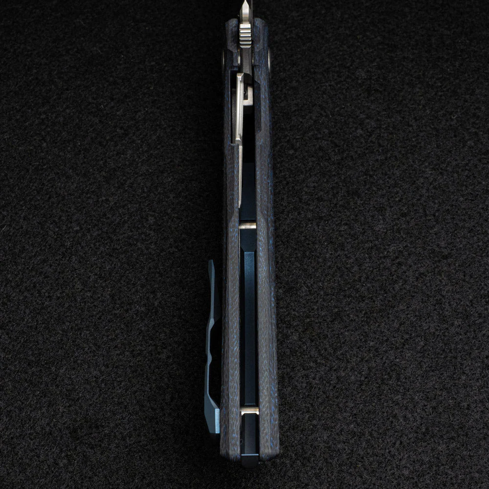 111 GEN 5 – M390 BLADE – BLUE CARBON FIBER HANDLE – MRBS - Image 7