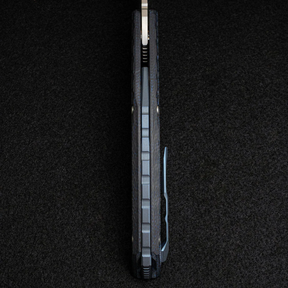111 GEN 5 – M390 BLADE – BLUE CARBON FIBER HANDLE – MRBS - Image 8