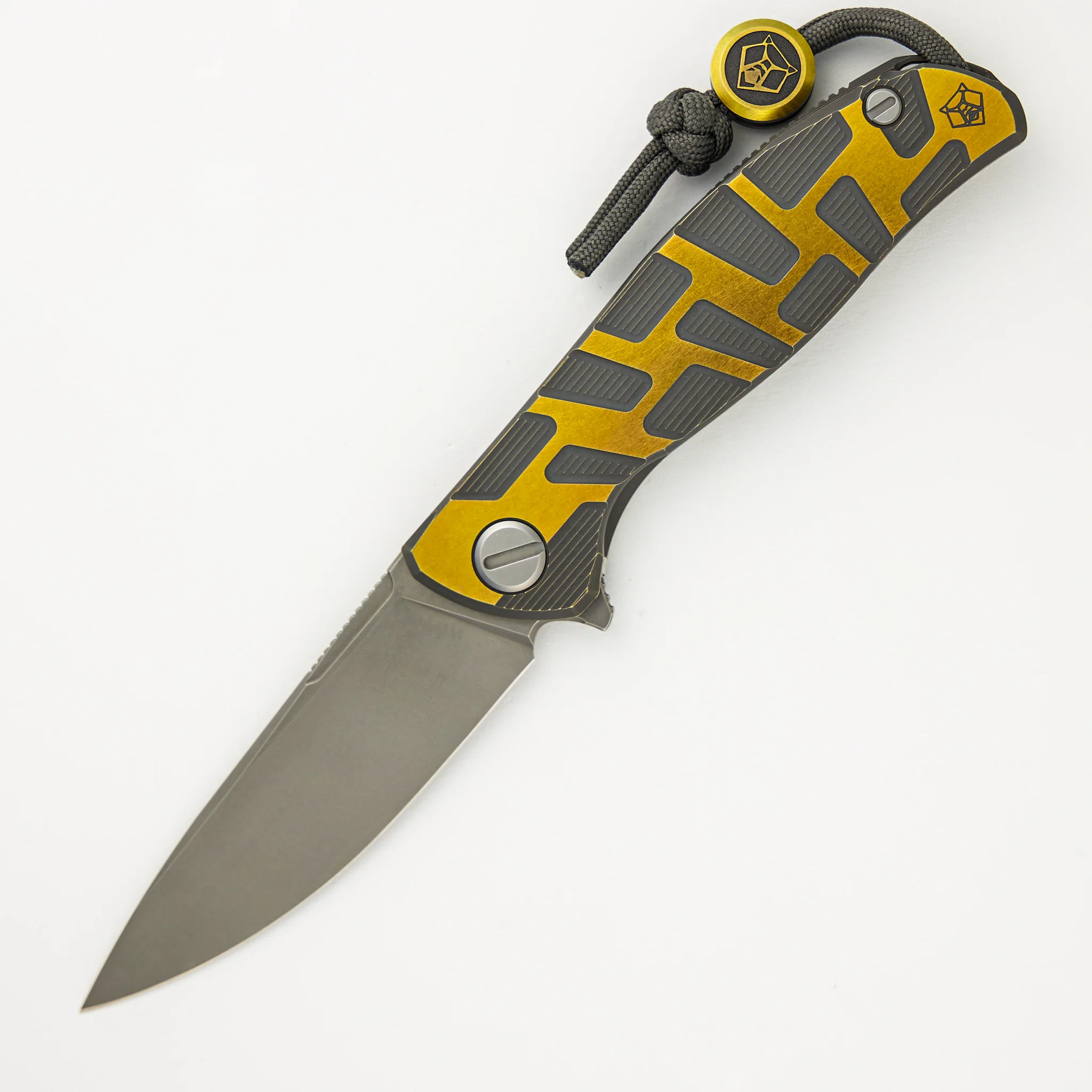 F95 T Pattern Gen 4 β Blade Show Edition β Grey-Yellow Ano Titanium Handle β M390 Blade β MRBS