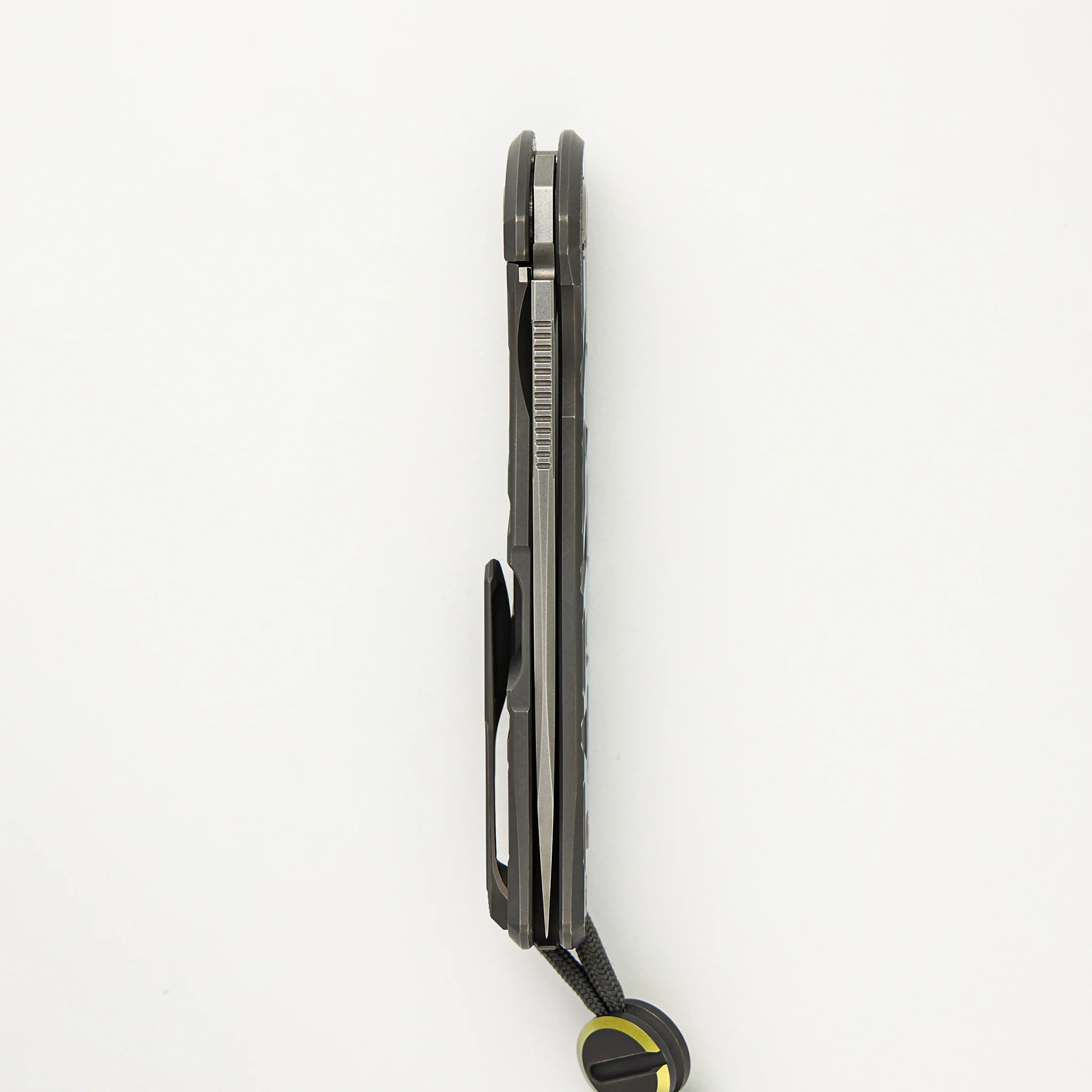 F95 T Pattern Gen 4 β Blade Show Edition β Grey-Yellow Ano Titanium Handle β M390 Blade β MRBS - Image 5