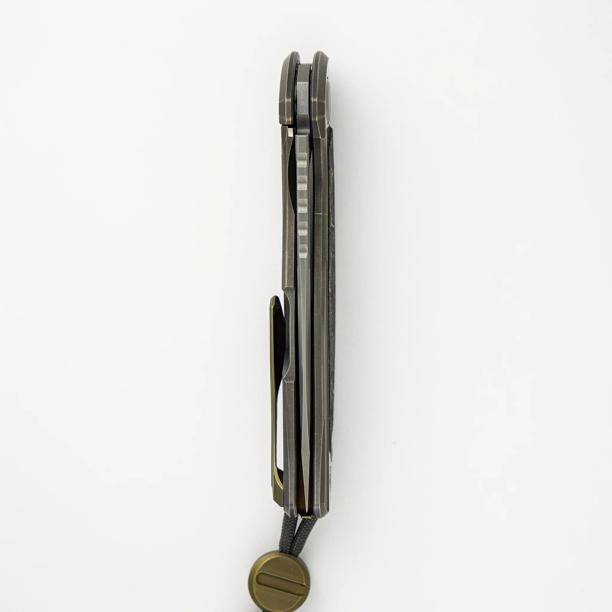 F95NL Gen. 5 - Blade Show Exclusive 2024 - M390 Blade - Titanium Handle - Golden Spark TechnoCarbo Inlays - MRBS - Image 5