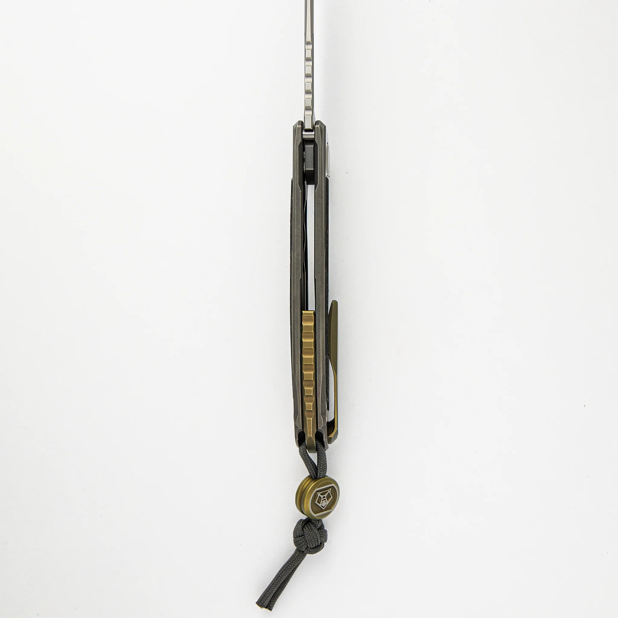 F95NL Gen. 5 - Blade Show Exclusive 2024 - M390 Blade - Titanium Handle - Golden Spark TechnoCarbo Inlays - MRBS - Completed - Image 7