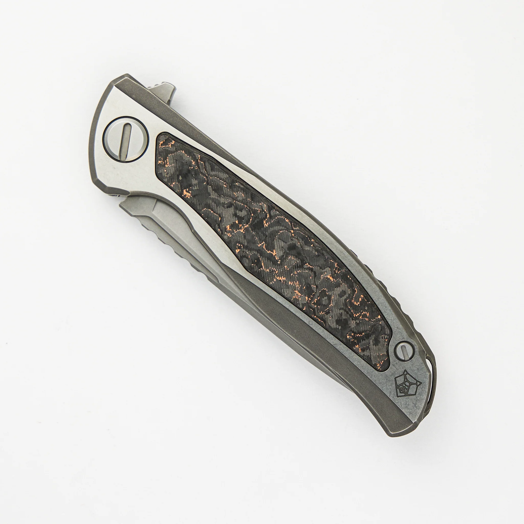 F95NL Gen. 5 - M390 Blade - Titanium Handle - Copper TechnoCarbo Inlays - MRBS - Image 3