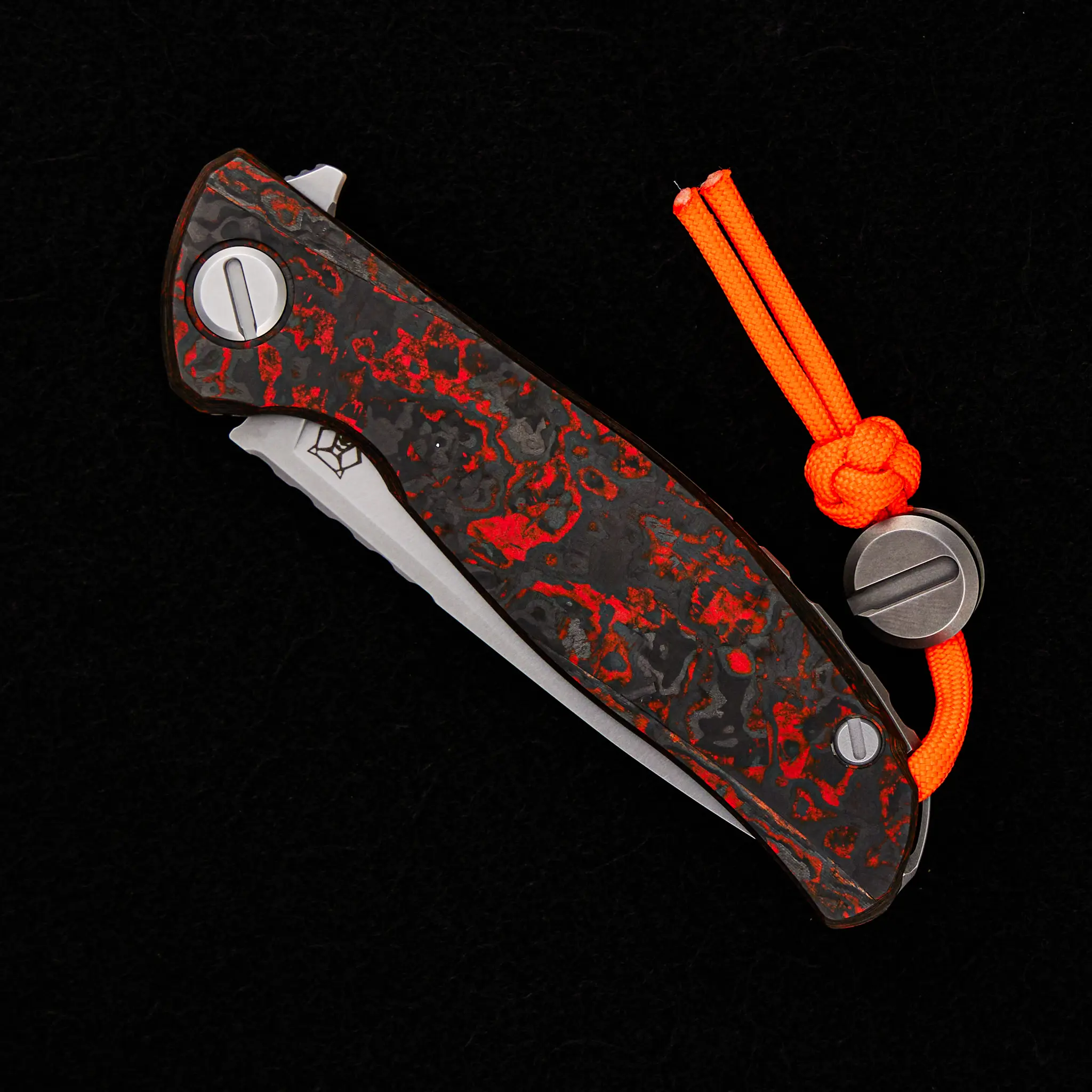HATI HALLOWEEN EDITION β M390 BLADE β TITANIUM/ORANGE TECHNOCARBO W/ LUMINOFOR HANDLE β MRBS - Image 4