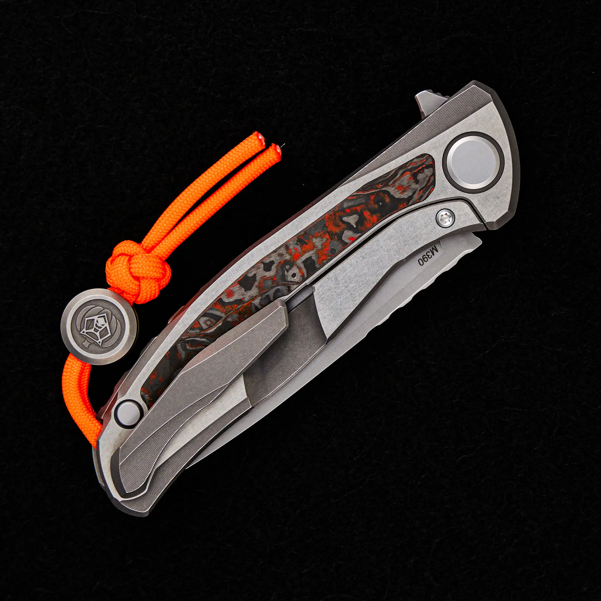 HATI HALLOWEEN EDITION β M390 BLADE β TITANIUM/ORANGE TECHNOCARBO W/ LUMINOFOR HANDLE β MRBS - Image 5