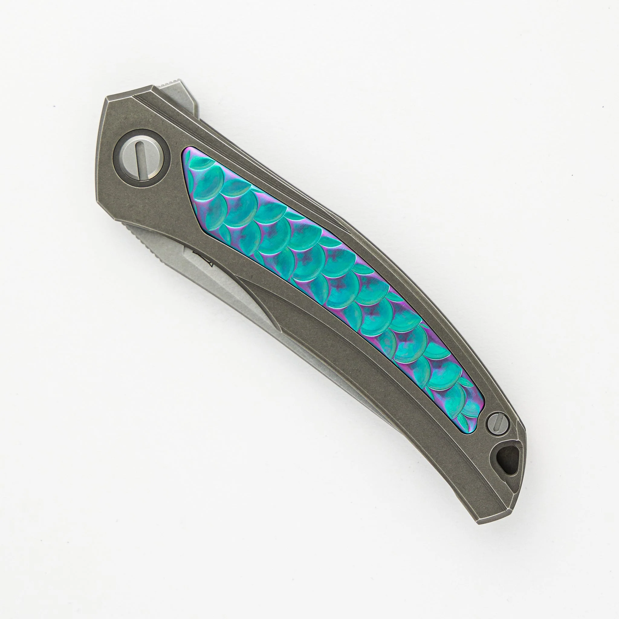 Shirogorov Knives / John Barker Quantum “Dragon” – Cromax PM Blade – MRBS - Completed - Image 4