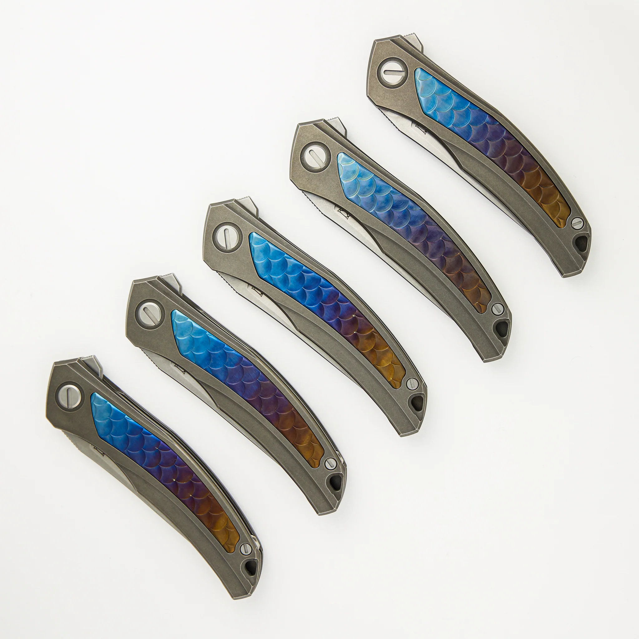 Shirogorov Knives / John Barker Quantum Dragon "Spectrum" – Cromax PM Blade – MRBS - Completed - Image 9