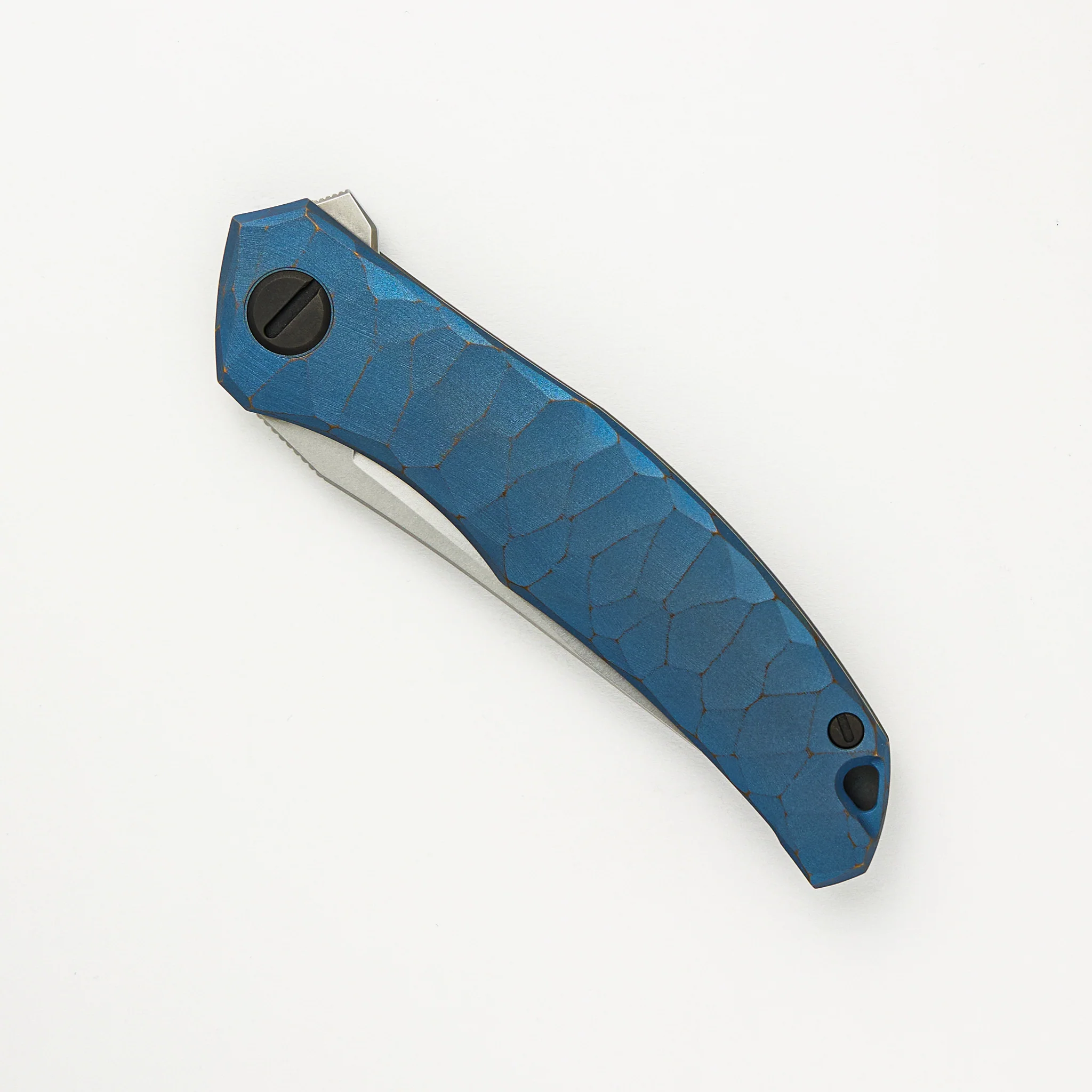 Shirogorov Knives / Rip Knives Quantum “Blue Machine” – Cromax PM Blade – MRBS - Completed - Image 4