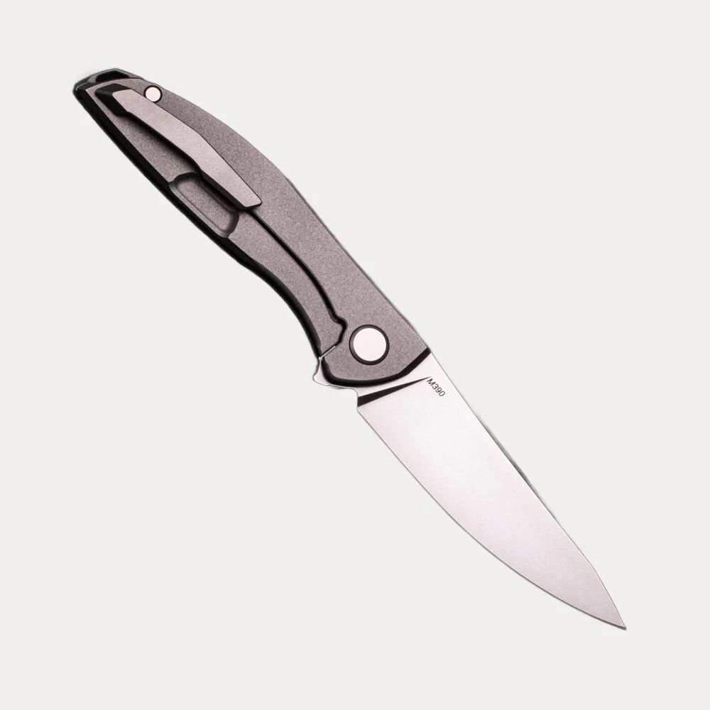 SHIROGOROV KNIVES - WR BLADEWORKS “HYDRONIAN” NEON – M390 BLADE – TITANIUM HANDLE – MRBS - Image 2