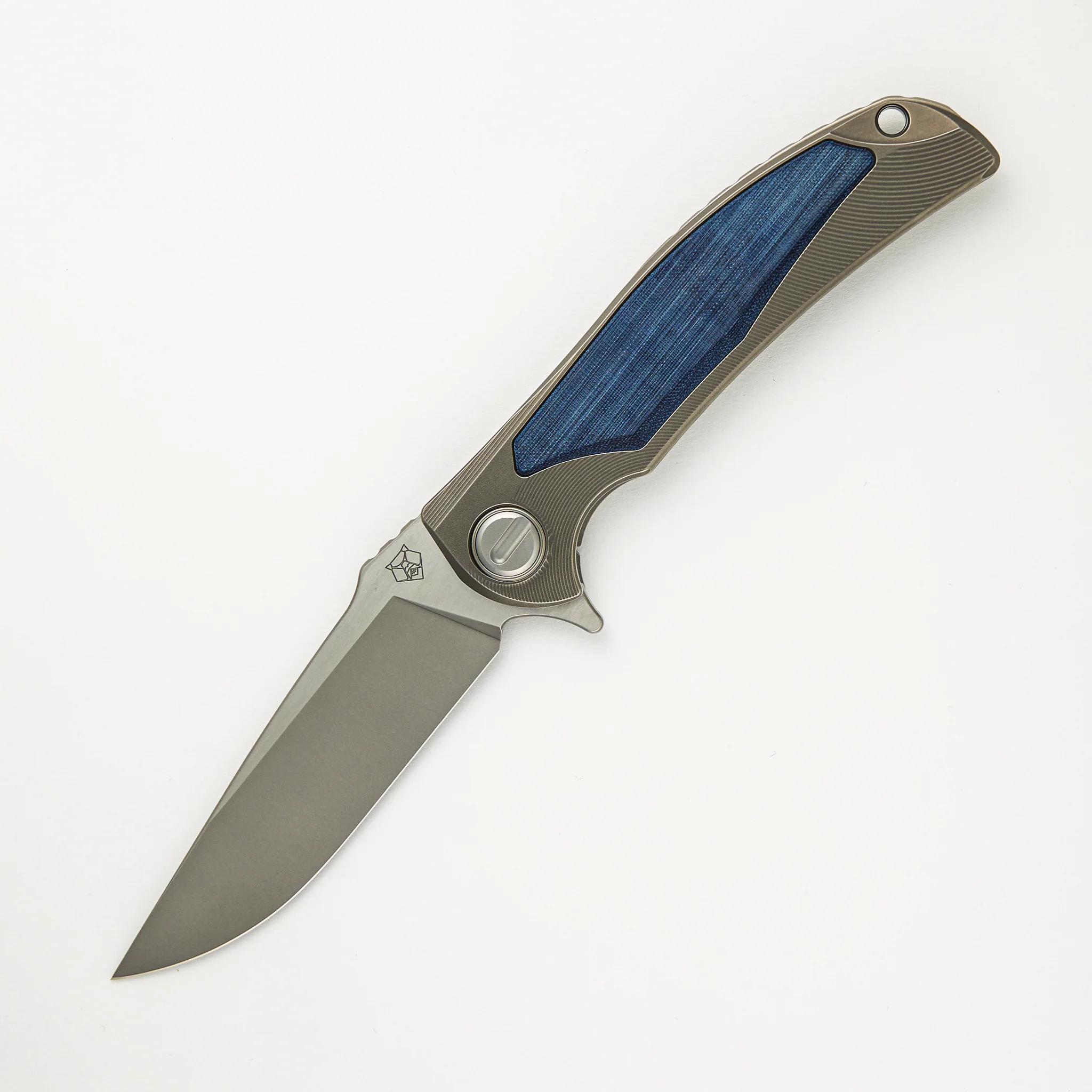 "Limited Edition" Denim Overkill - S90V Blade - Titanium Handle W/ Jeans Micarta Inlays - SRRBS (RJ Martin Design)