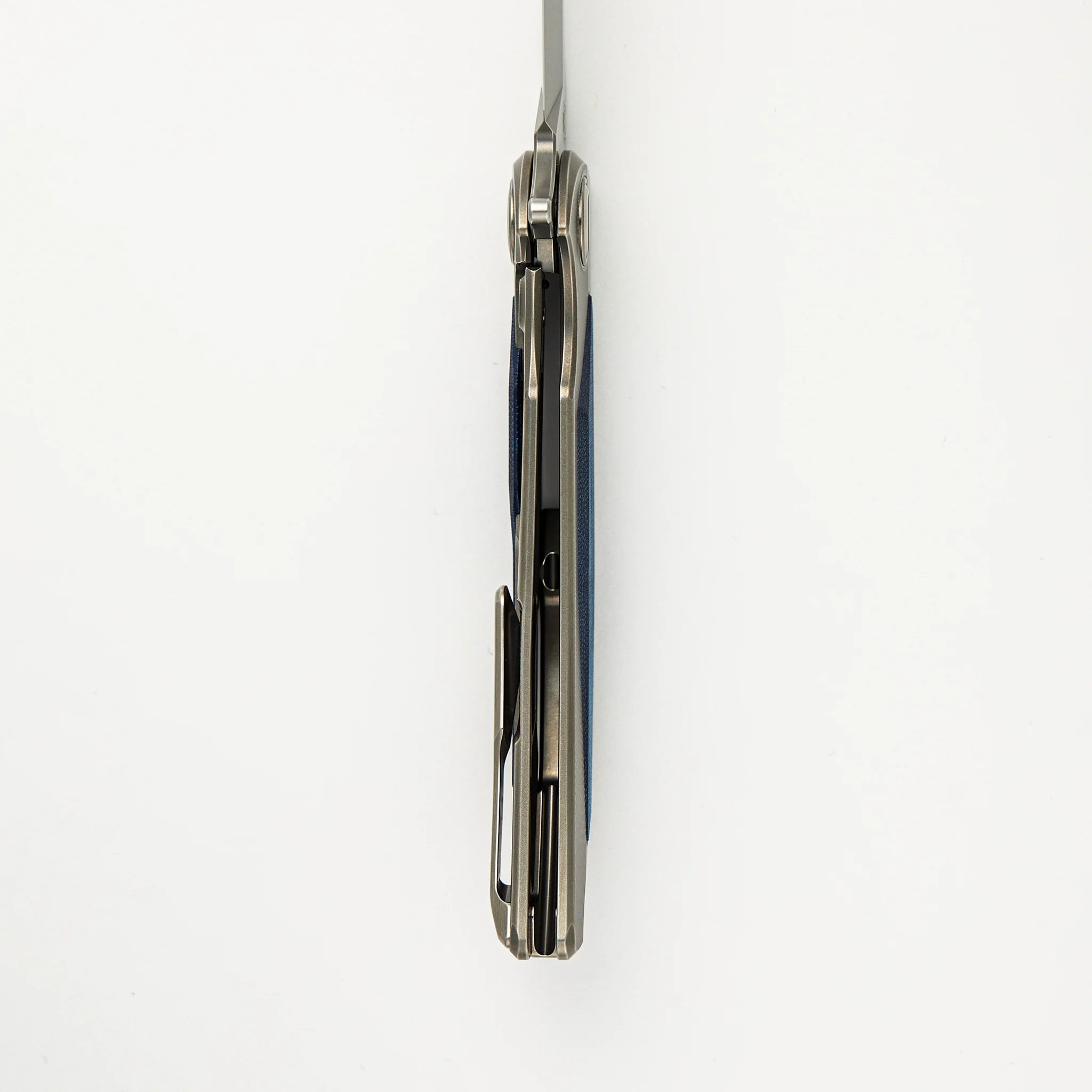 "Limited Edition" Denim Overkill - S90V Blade - Titanium Handle W/ Jeans Micarta Inlays - SRRBS (RJ Martin Design) - Image 6