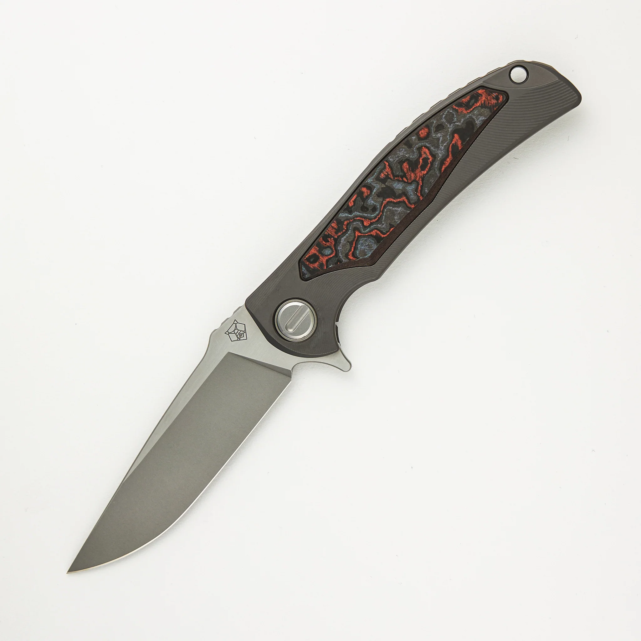 "Limited Edition" Molten Overkill - MagnaCut Blade - Titanium Handle W/ Lava & Ash CarboTi Inlays - SRRBS (RJ Martin Design)