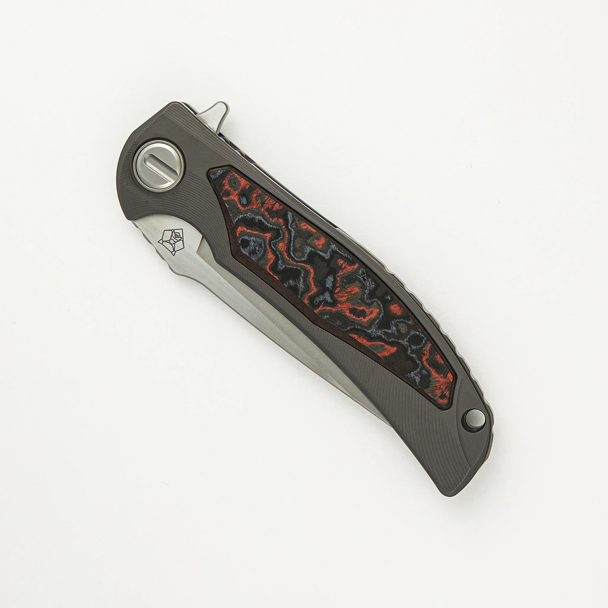 "Limited Edition" Molten Overkill - MagnaCut Blade - Titanium Handle W/ Lava & Ash CarboTi Inlays - SRRBS (RJ Martin Design) - Image 3