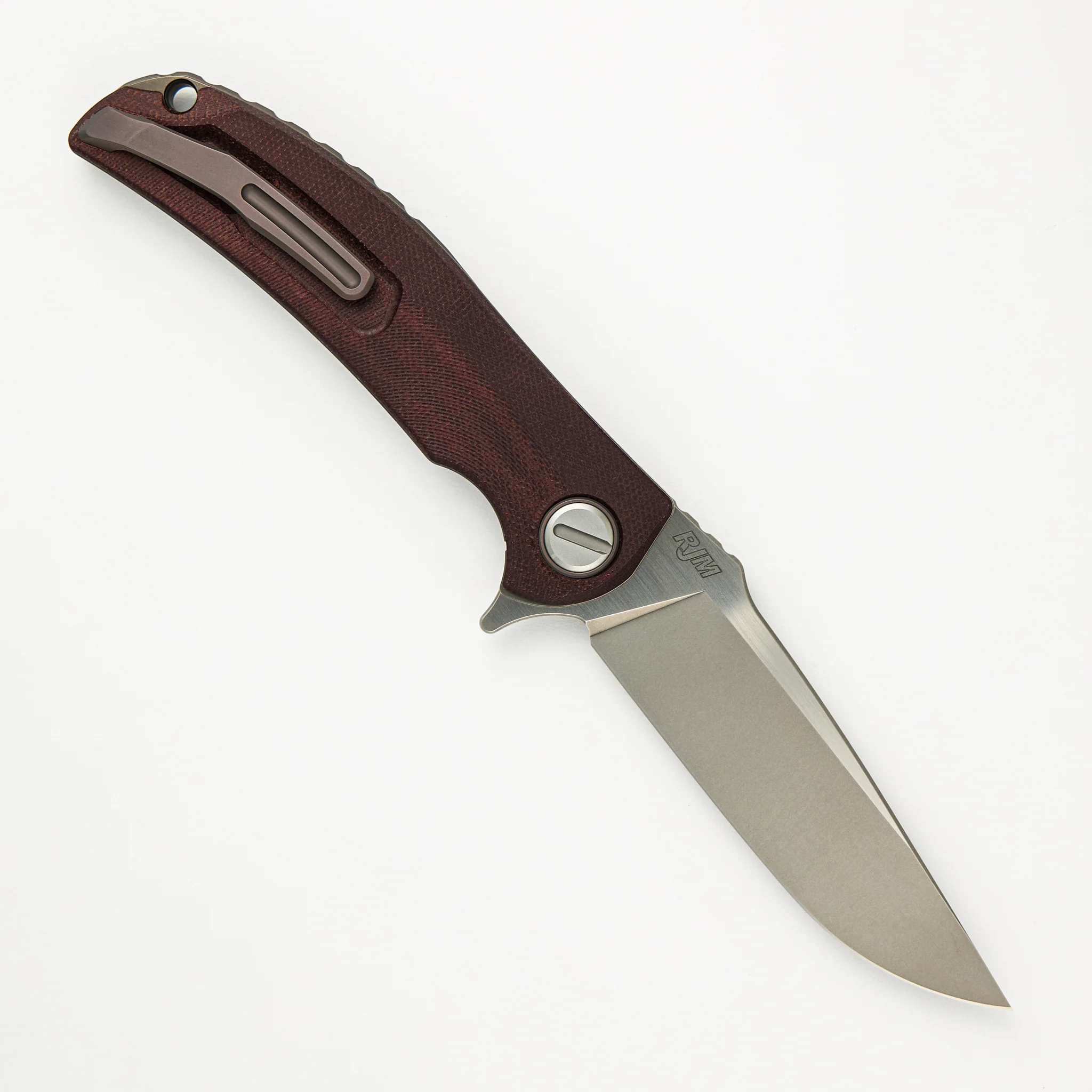 "Limited Edition" Soft Overkill - M398 Blade - Maroon Canvas Micarta Handle - RBS (RJ Martin Design) - Image 2
