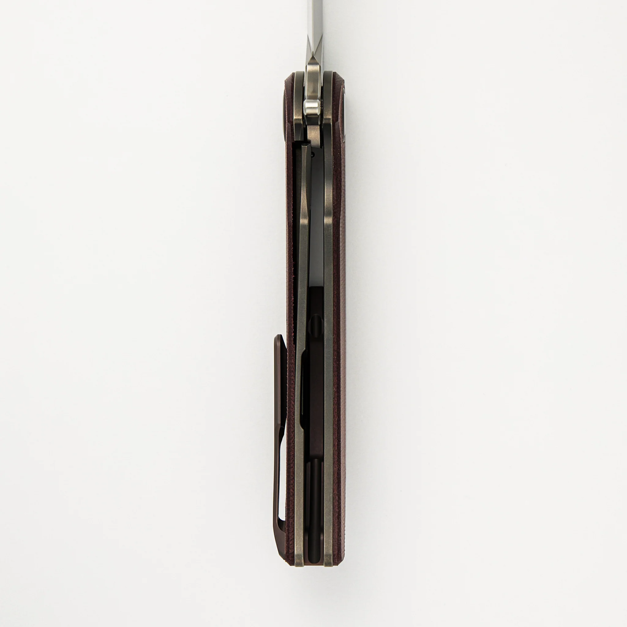 "Limited Edition" Soft Overkill - M398 Blade - Maroon Canvas Micarta Handle - RBS (RJ Martin Design) - Image 6