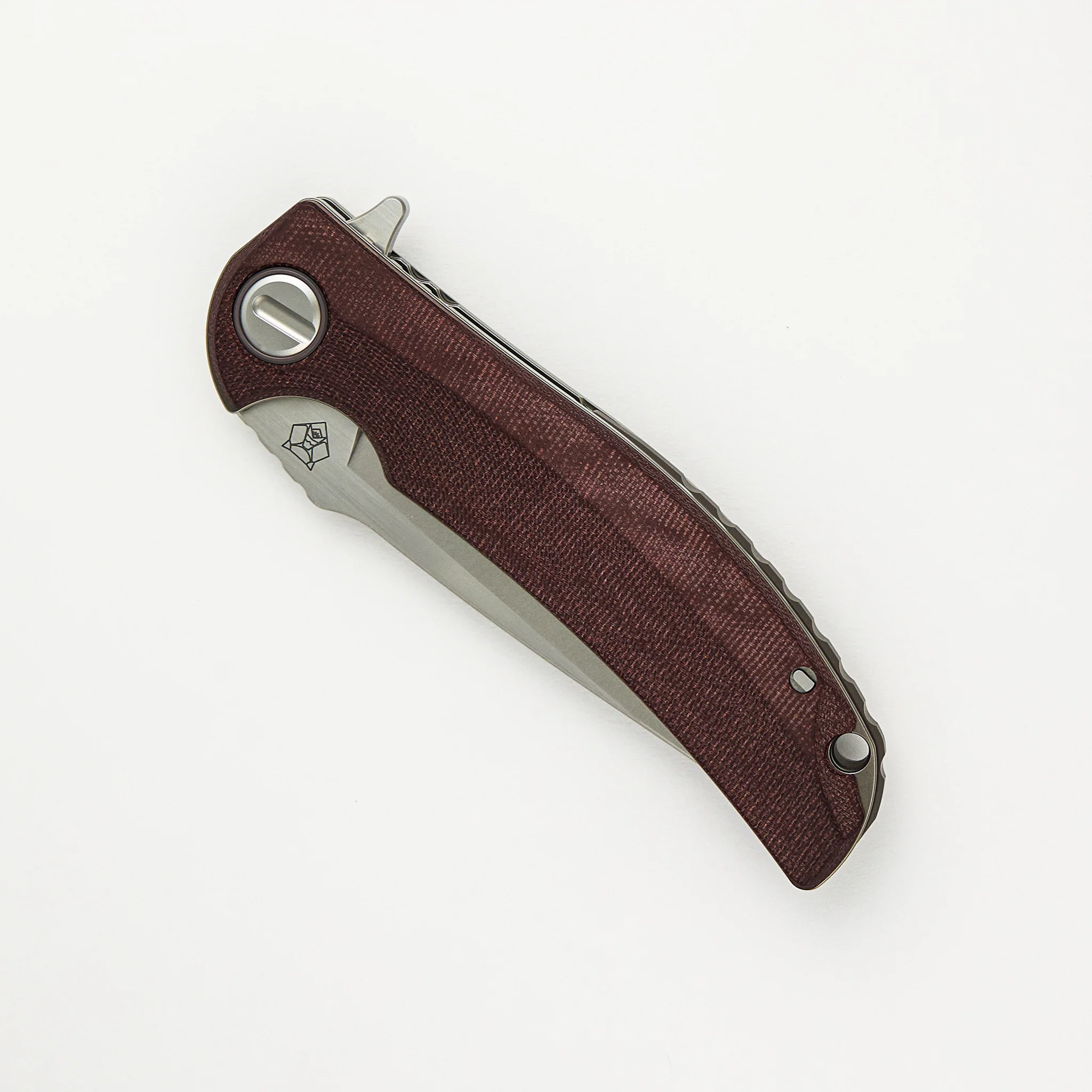 "Limited Edition" Soft Overkill - M398 Blade - Maroon Canvas Micarta Handle - SRRBS (RJ Martin Design) - Image 3